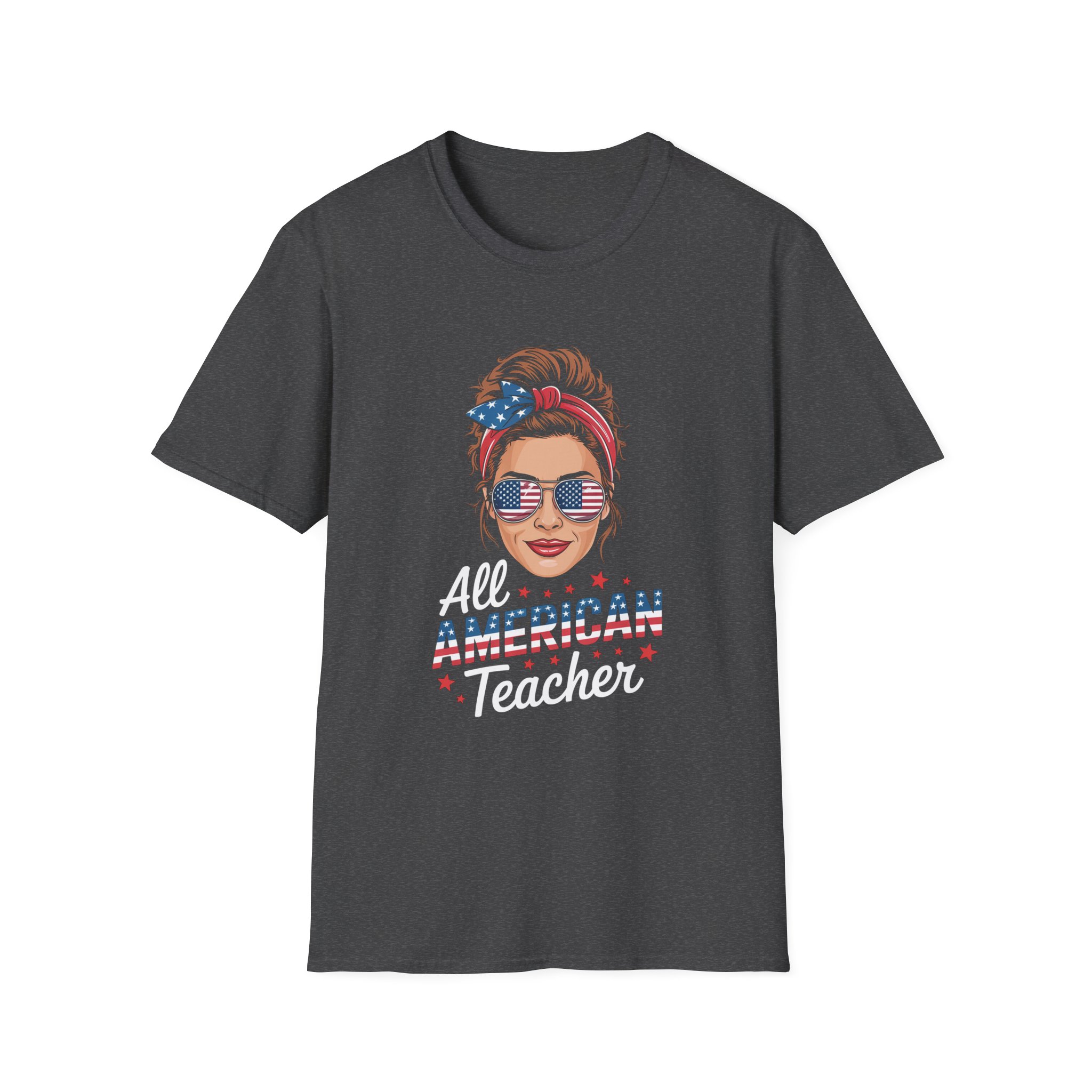 All American Teacher T-Shirt | Patriotic Tee for Educators | Gifts for Teachers | Fourth of July Apparel, Casual Wear - Image 21