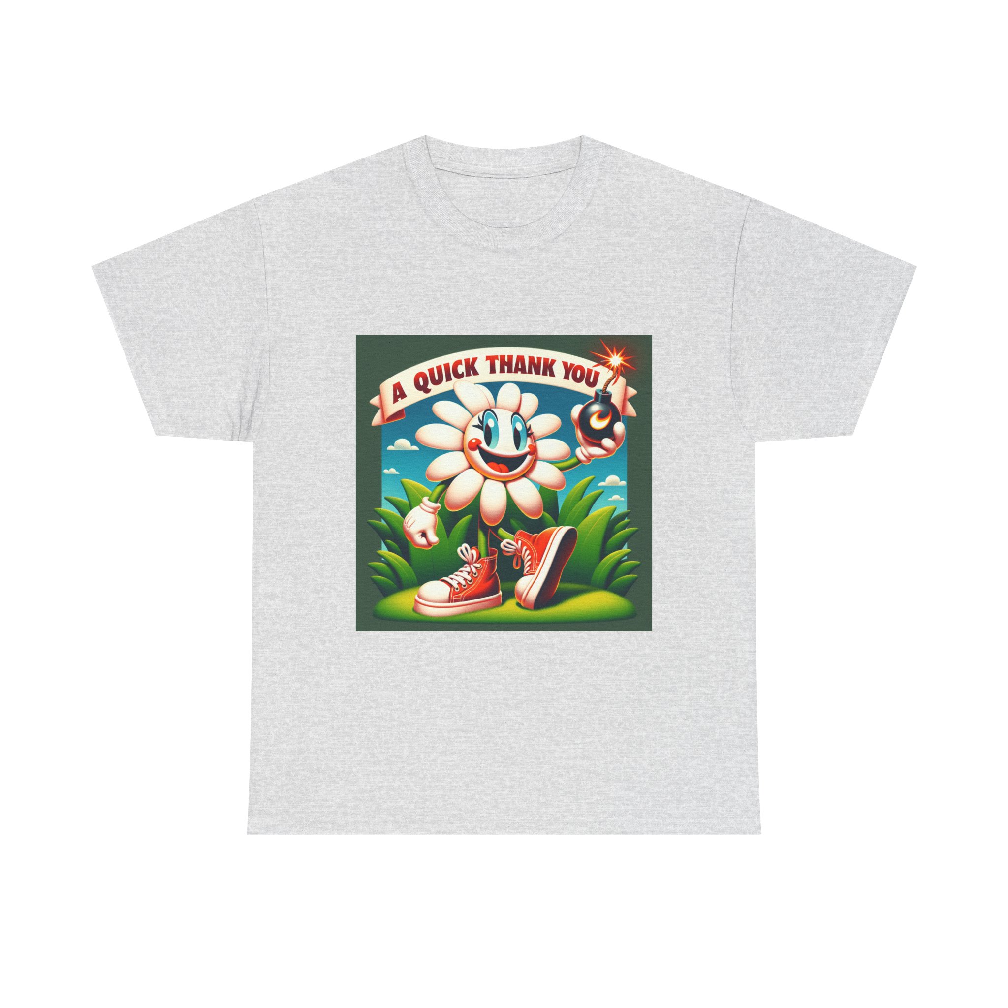 Retro Thank You Flower Tee, Unisex Cotton T-Shirt, Flower Graphic Shirt, Vintage Style Tee, Fun Thank You Gift - Image 11