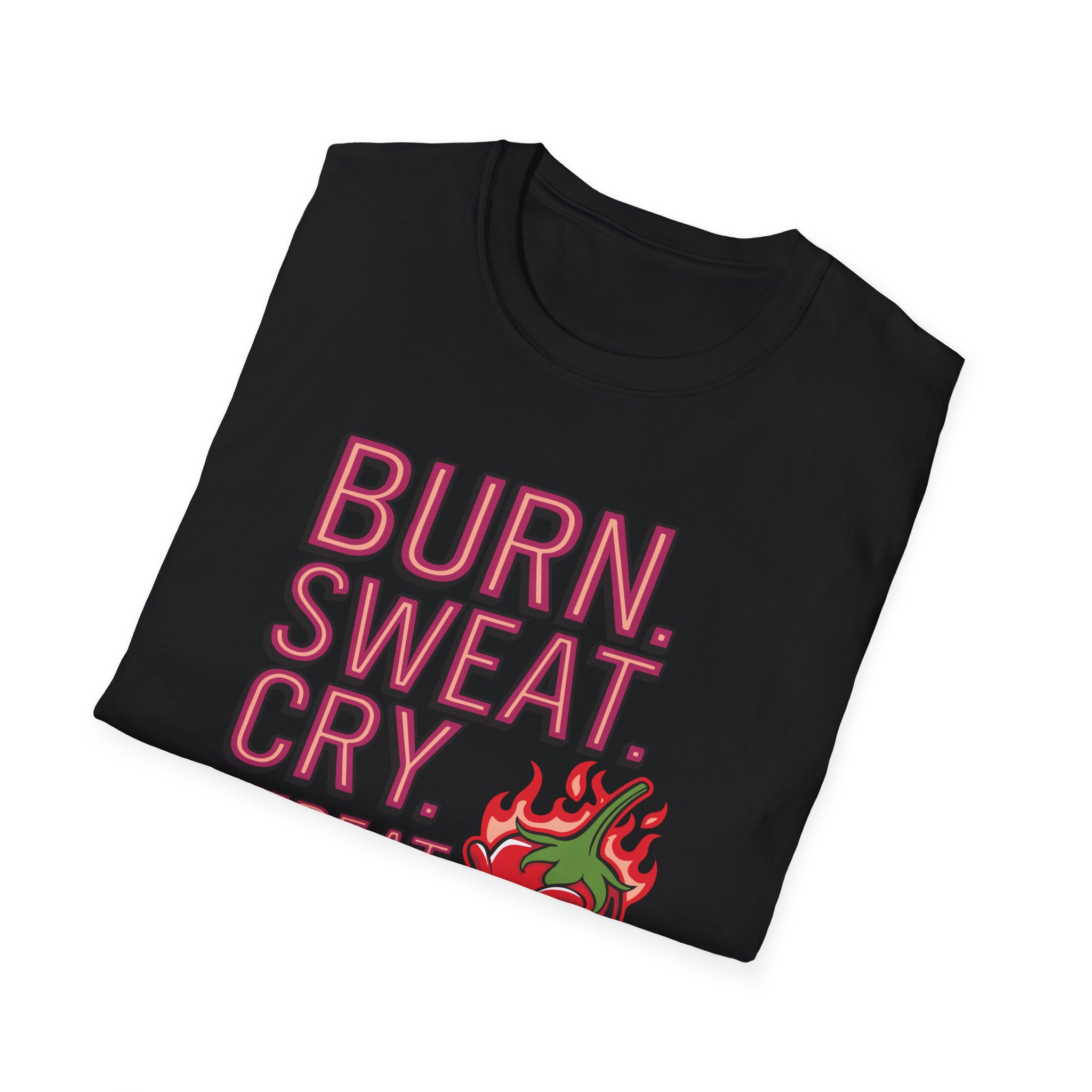 Funny Fitness T-Shirt - "BURN.SWEAT.CRY.REPEAT", Gym Wear, Workout Tee, Motivational Shirt, Activewear - Image 8