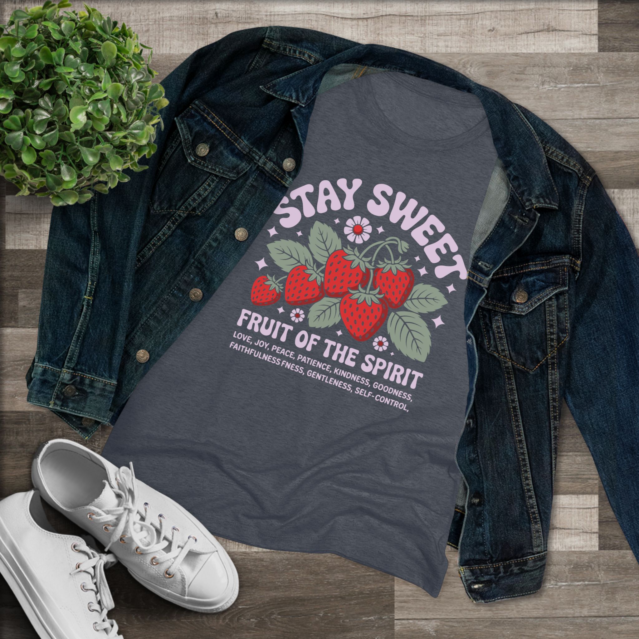 Stay Sweet Women's Triblend Tee, Inspirational Shirt, Faith-Based Gift, Casual Wear, Summer Top, Cute Graphic Tee - Image 11