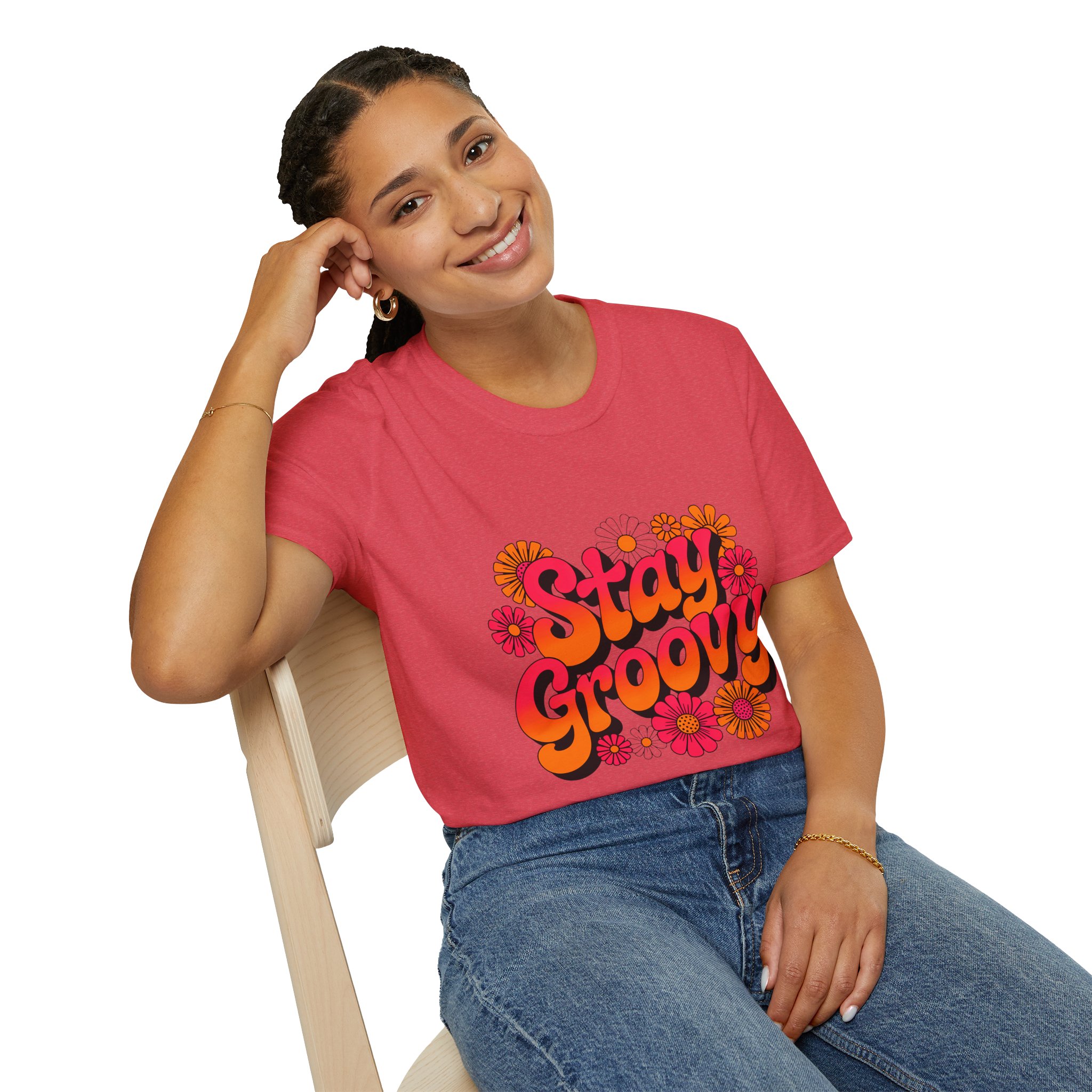 Stay Groovy T-Shirt | Retro Floral Tee | Fun Gift for Friends | Perfect for Summer, Festivals, and Everyday Wear - Image 75