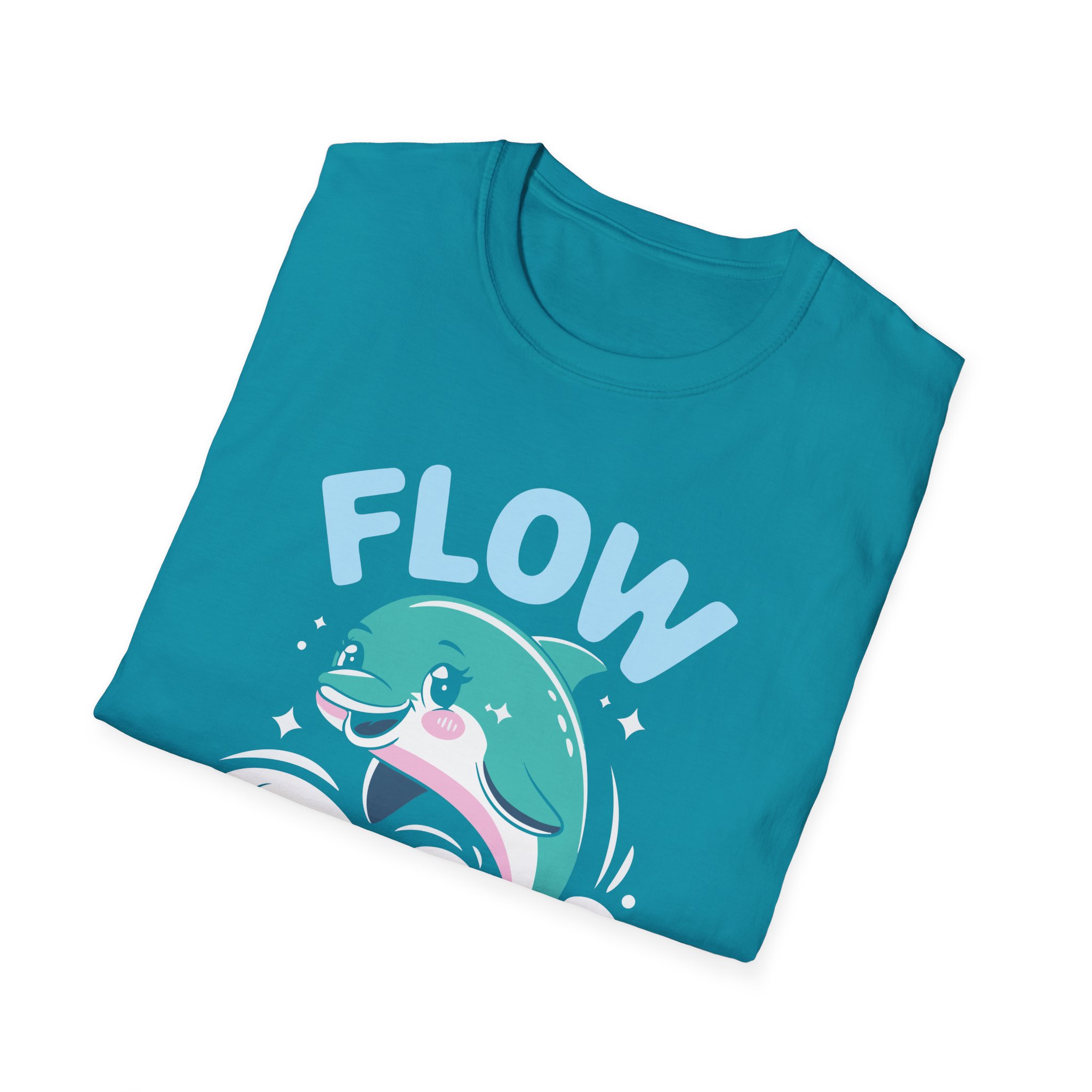 Charming Dolphin T-Shirt - Flow Easy, Fun Gift, Ocean Lover Apparel, Relaxed Fit, Summer Vibes, Casual Wear - Image 16