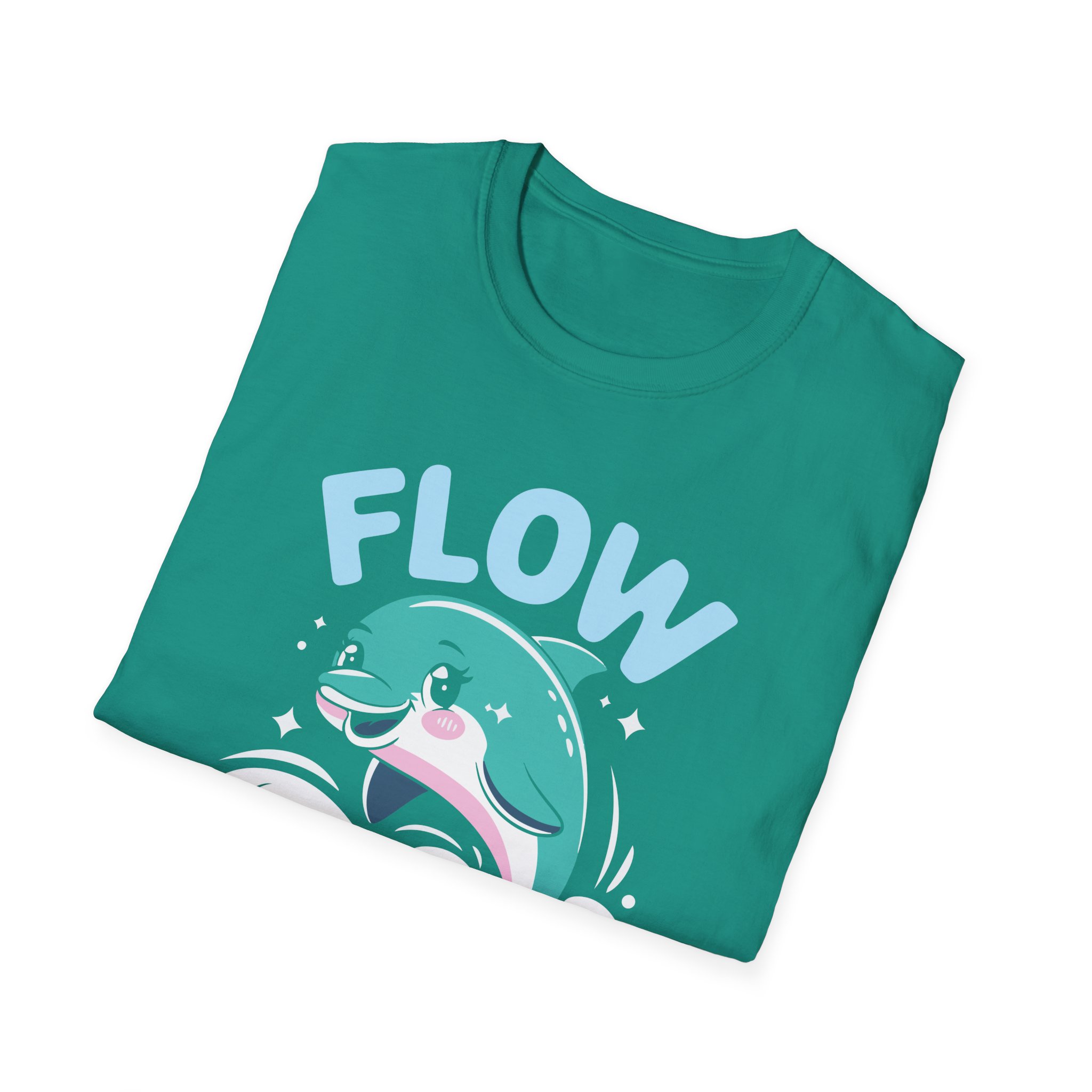 Charming Dolphin T-Shirt - Flow Easy, Fun Gift, Ocean Lover Apparel, Relaxed Fit, Summer Vibes, Casual Wear - Image 20