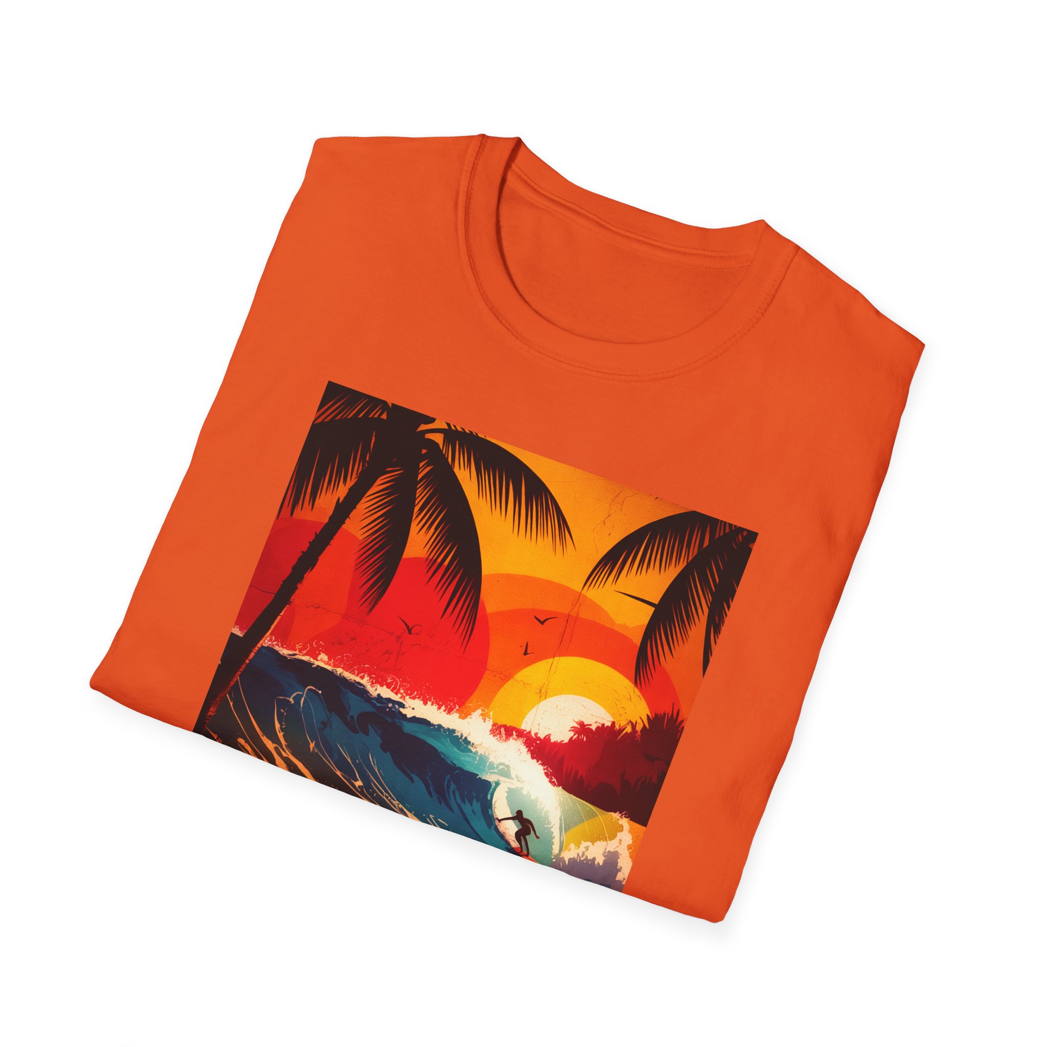 Catch the Wave Summer Vibes T-Shirt, Unisex Softstyle Tee, Beachwear, Vacation Essential, Gift for Surfers - Image 8