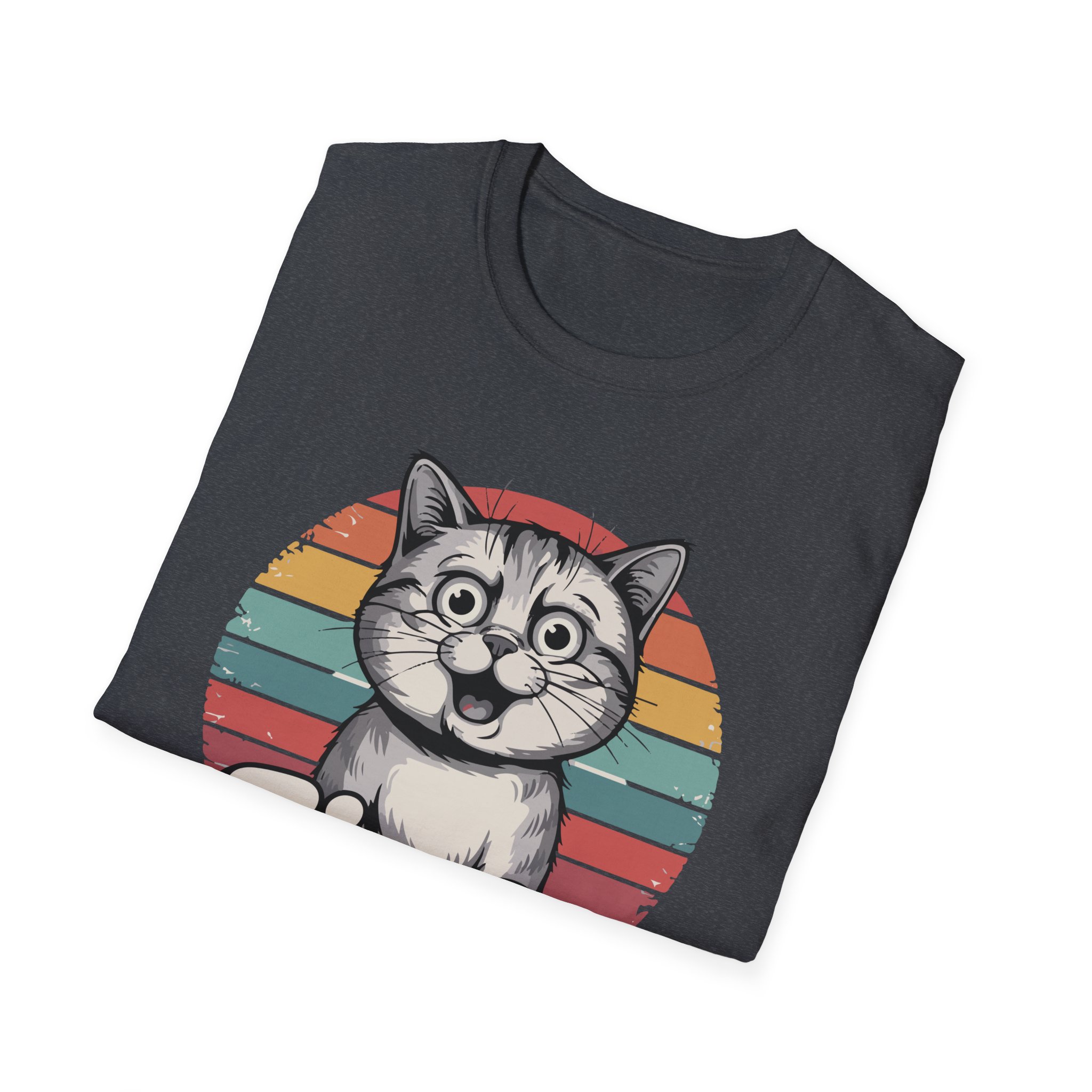 Cat Lover Vintage Fine T-Shirt, Cute Cat Graphic Tee, Unisex Softstyle Top, Perfect Gift for Pet Owners, Casual Wear - Image 40