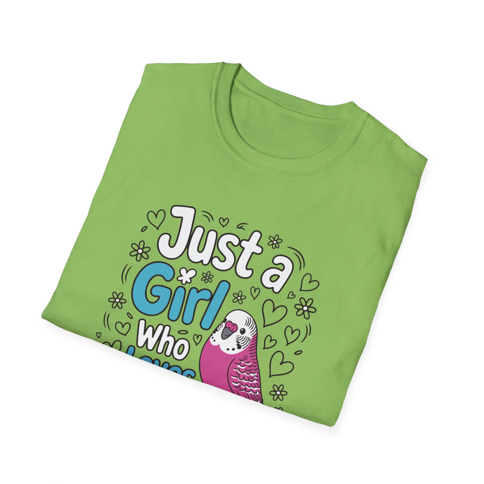 Just a Girl Who Loves Budgies Unisex Softstyle T-Shirt, Bird Lover Gift, Cute Bird Tee, Budgie Shirt, Animal Lover Apparel - Image 24