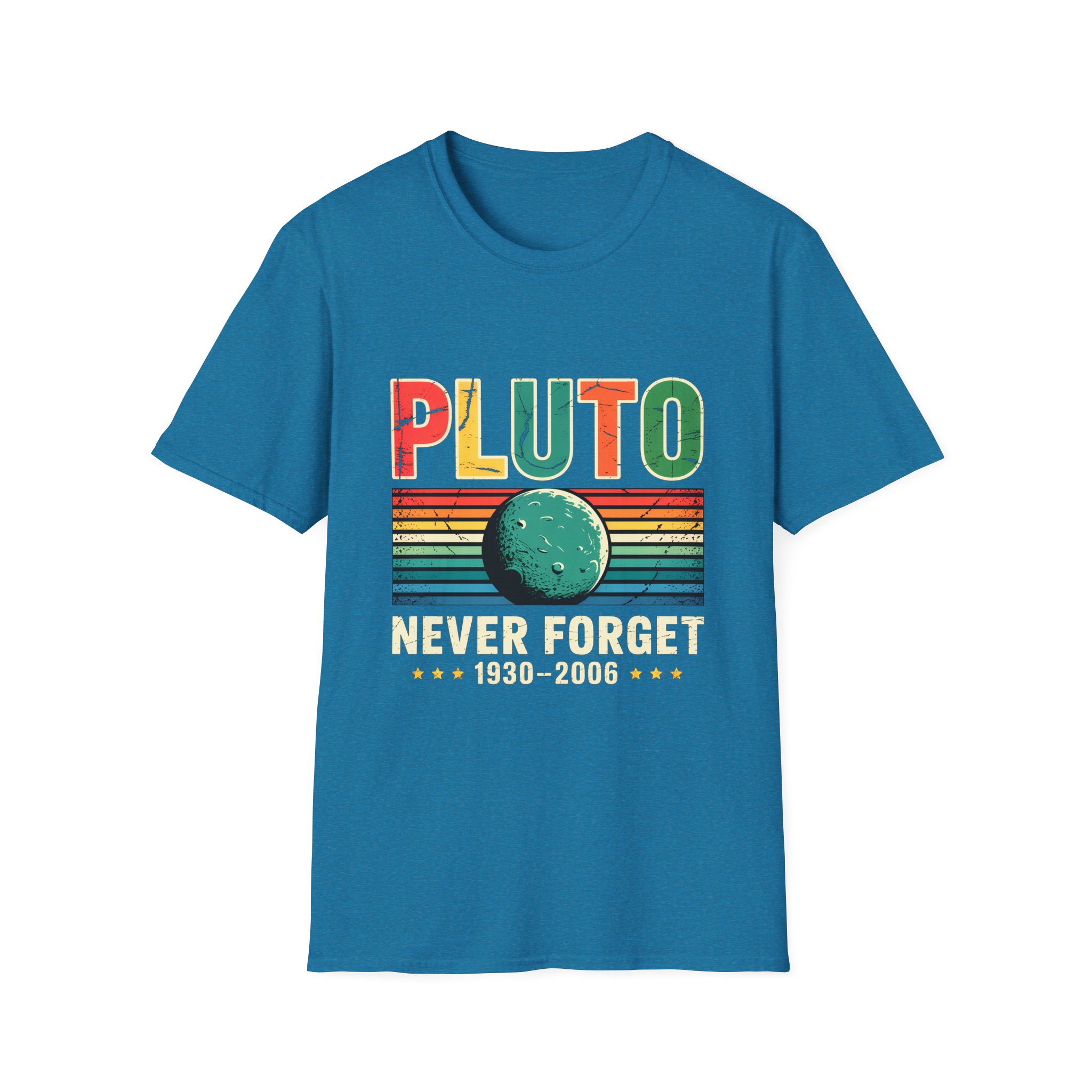 Retro Pluto Commemorative T-Shirt, Vintage Space Tee, Astronomy Lover Gift, Planet Remembrance Shirt, Unisex Softstyle Top - Image 43