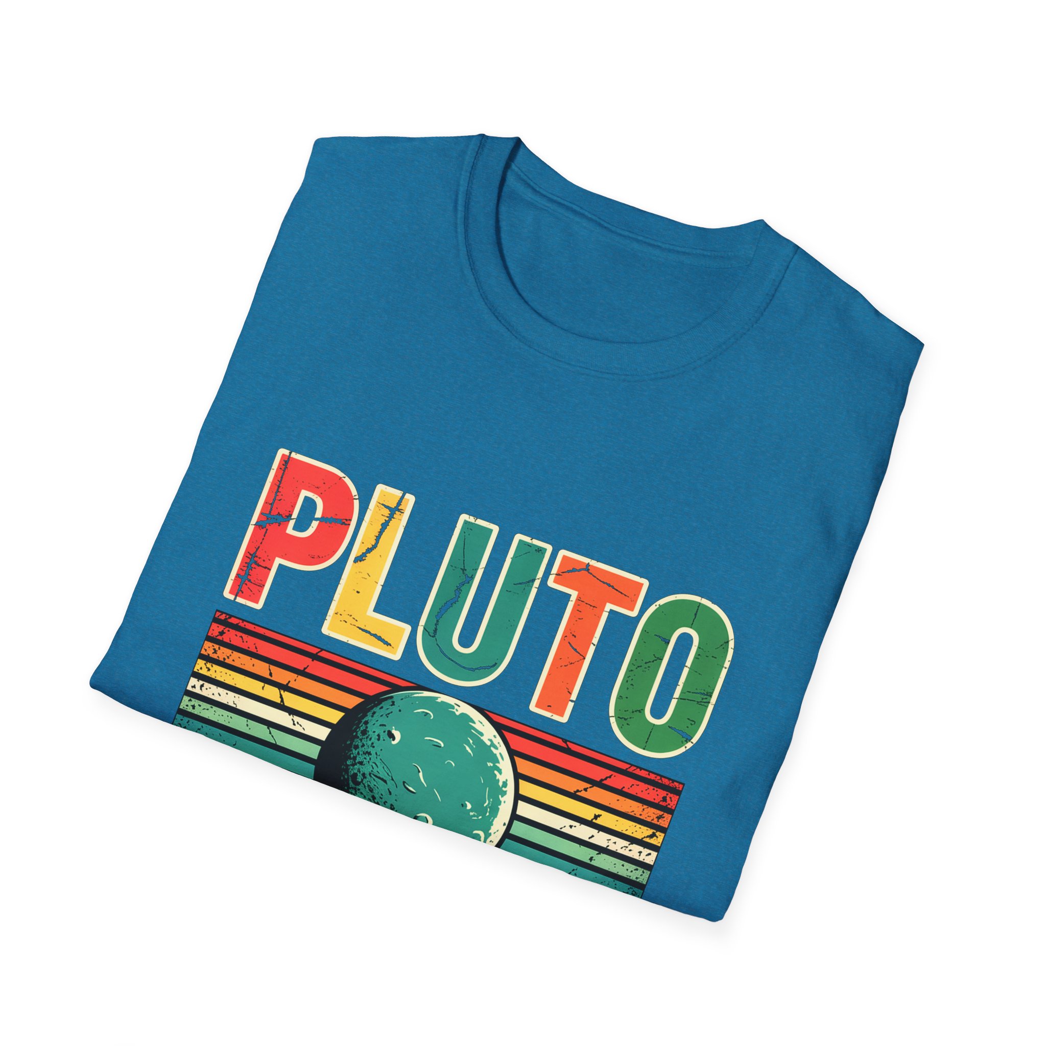 Retro Pluto Commemorative T-Shirt, Vintage Space Tee, Astronomy Lover Gift, Planet Remembrance Shirt, Unisex Softstyle Top - Image 46
