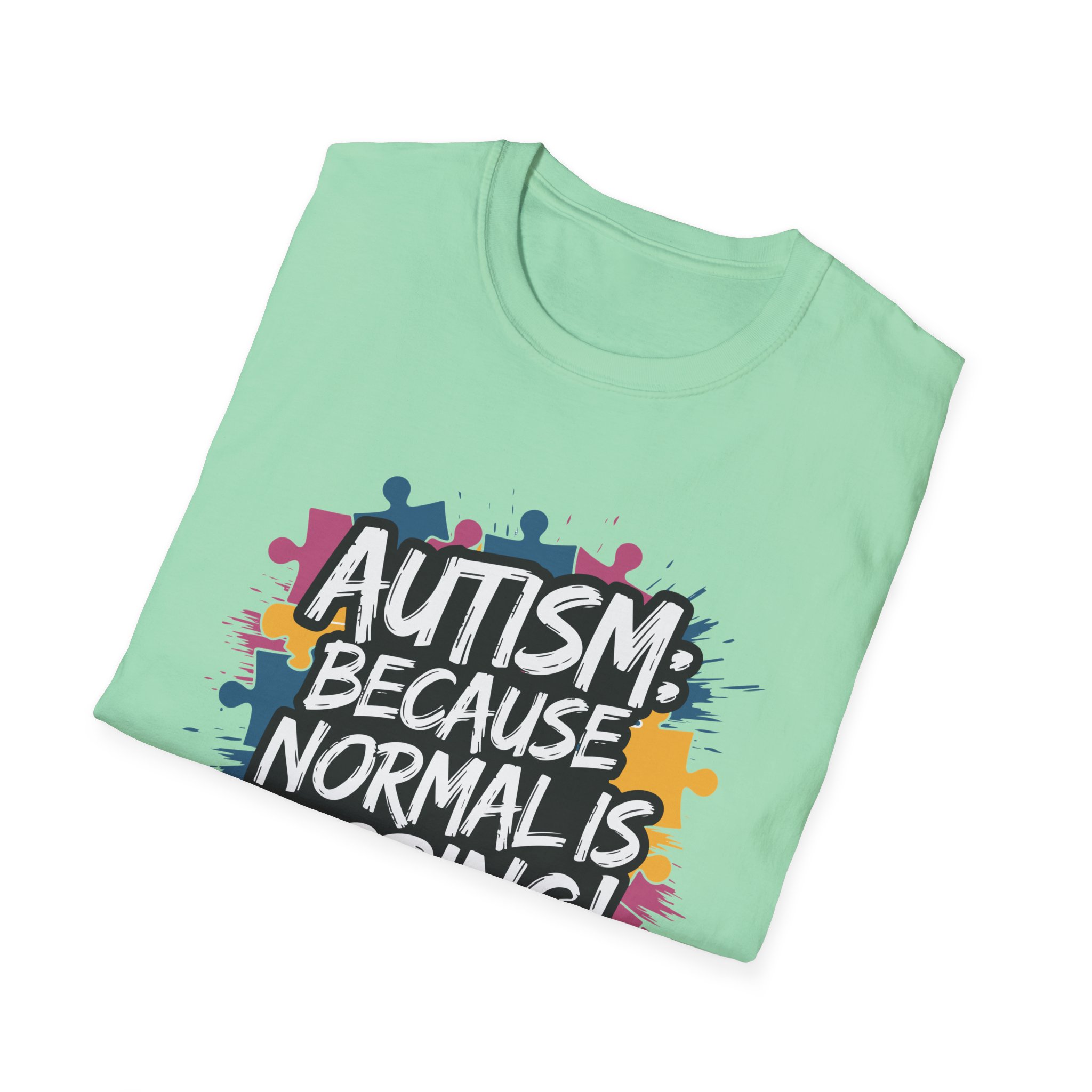 Autism Awareness Softstyle T-Shirt, Unisex Puzzle Piece Tee, Funny Autism Shirt, Gift for Autism Support, Inclusion T-Shirt - Image 36