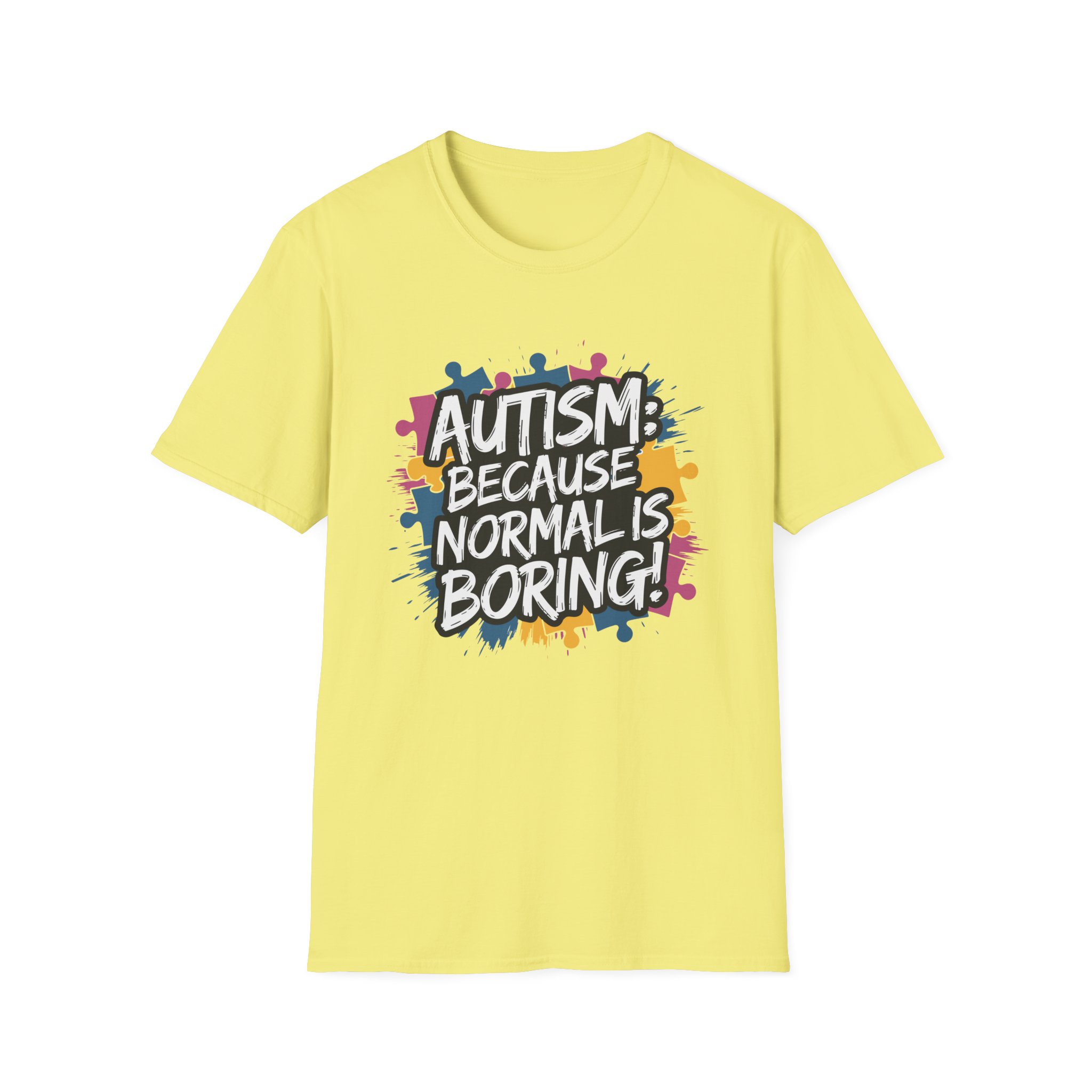 Autism Awareness Softstyle T-Shirt, Unisex Puzzle Piece Tee, Funny Autism Shirt, Gift for Autism Support, Inclusion T-Shirt - Image 21