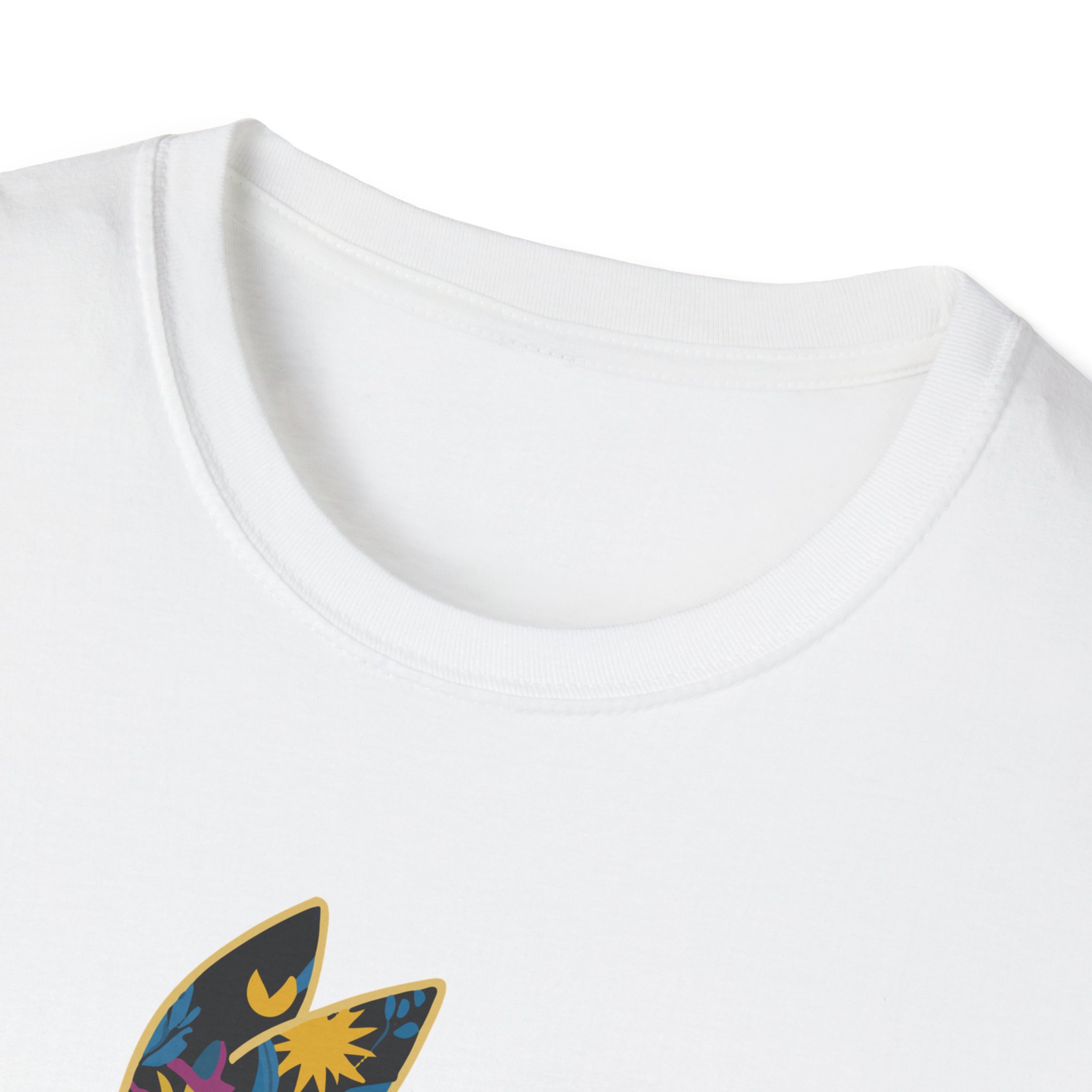 Floral Rabbit Unisex T-Shirt | Cute Animal Tee, Boho Style Shirt, Spring Fashion, Easter Gift, Nature Lover Apparel - Image 3