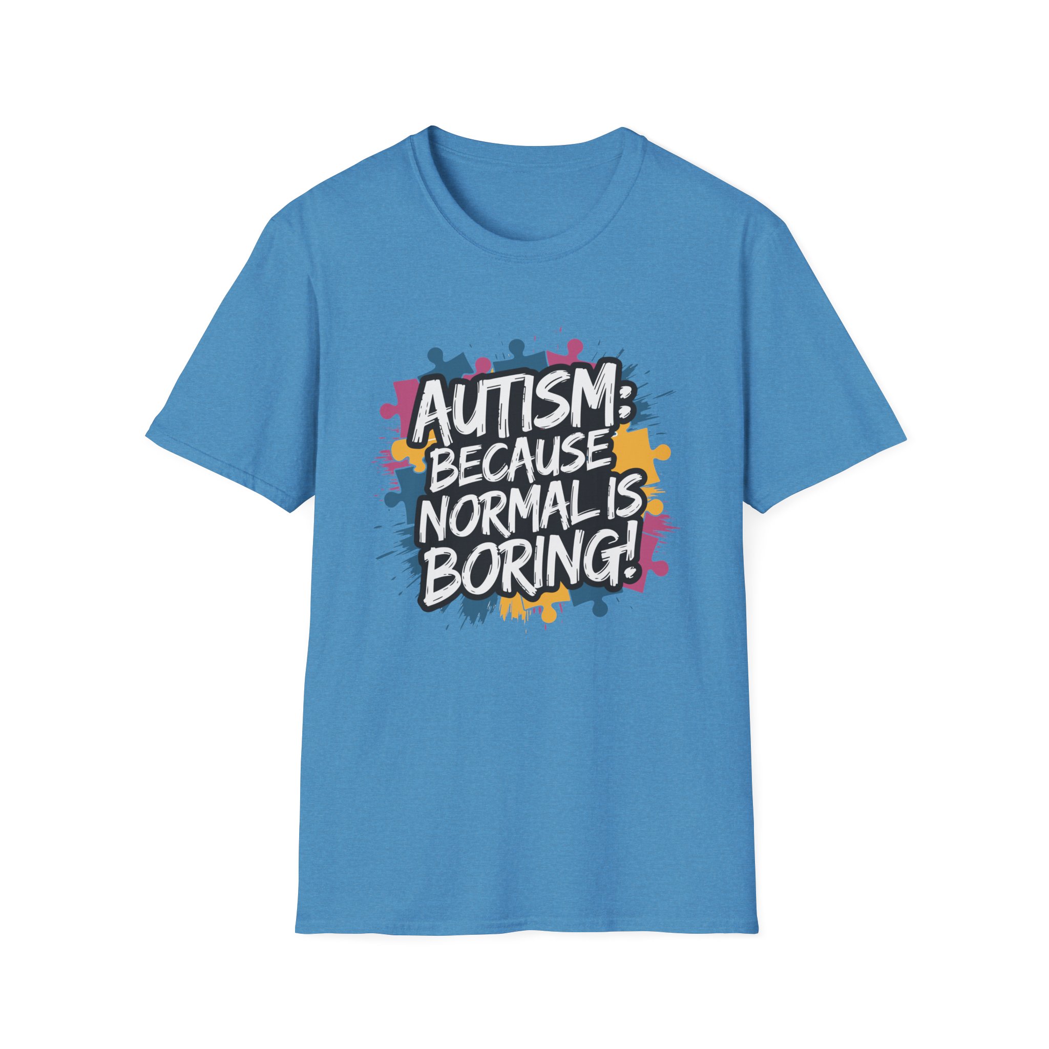 Autism Awareness Softstyle T-Shirt, Unisex Puzzle Piece Tee, Funny Autism Shirt, Gift for Autism Support, Inclusion T-Shirt - Image 37