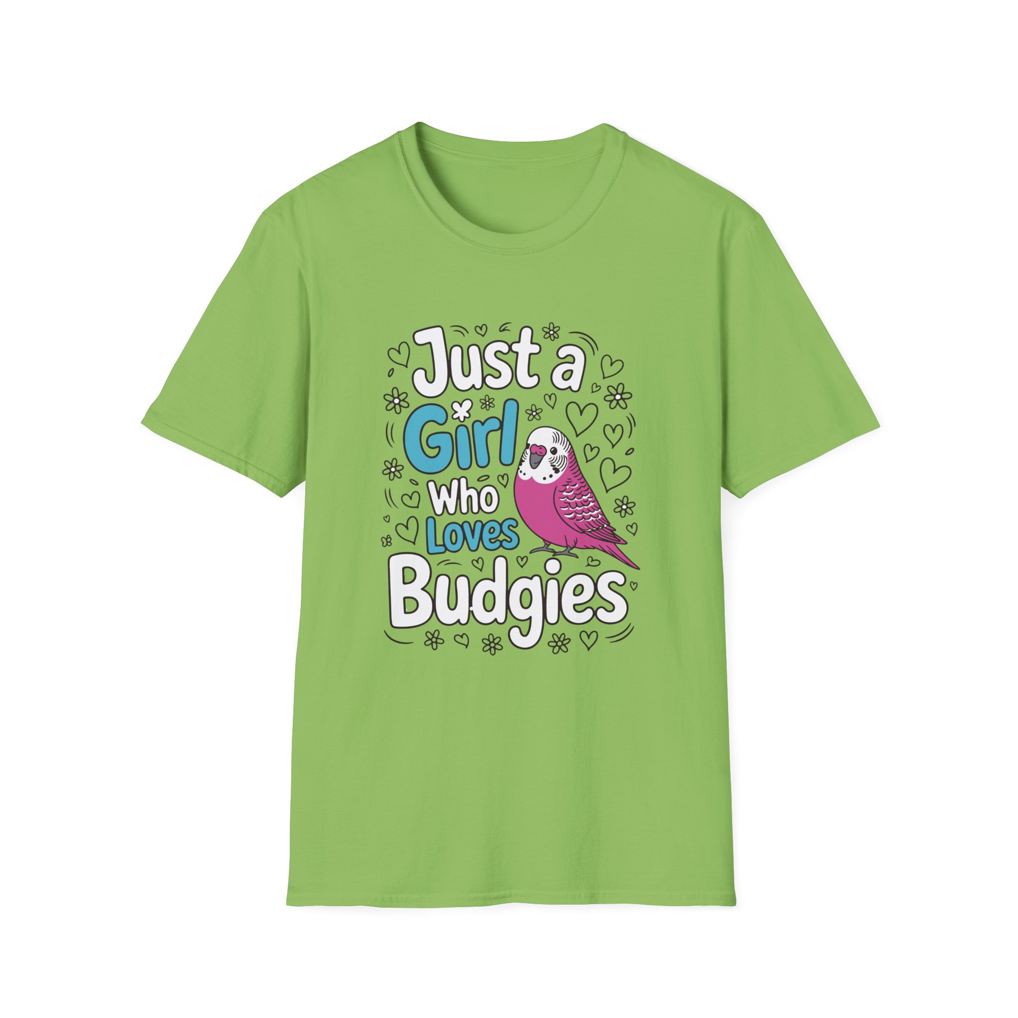 Just a Girl Who Loves Budgies Unisex Softstyle T-Shirt, Bird Lover Gift, Cute Bird Tee, Budgie Shirt, Animal Lover Apparel - Image 21