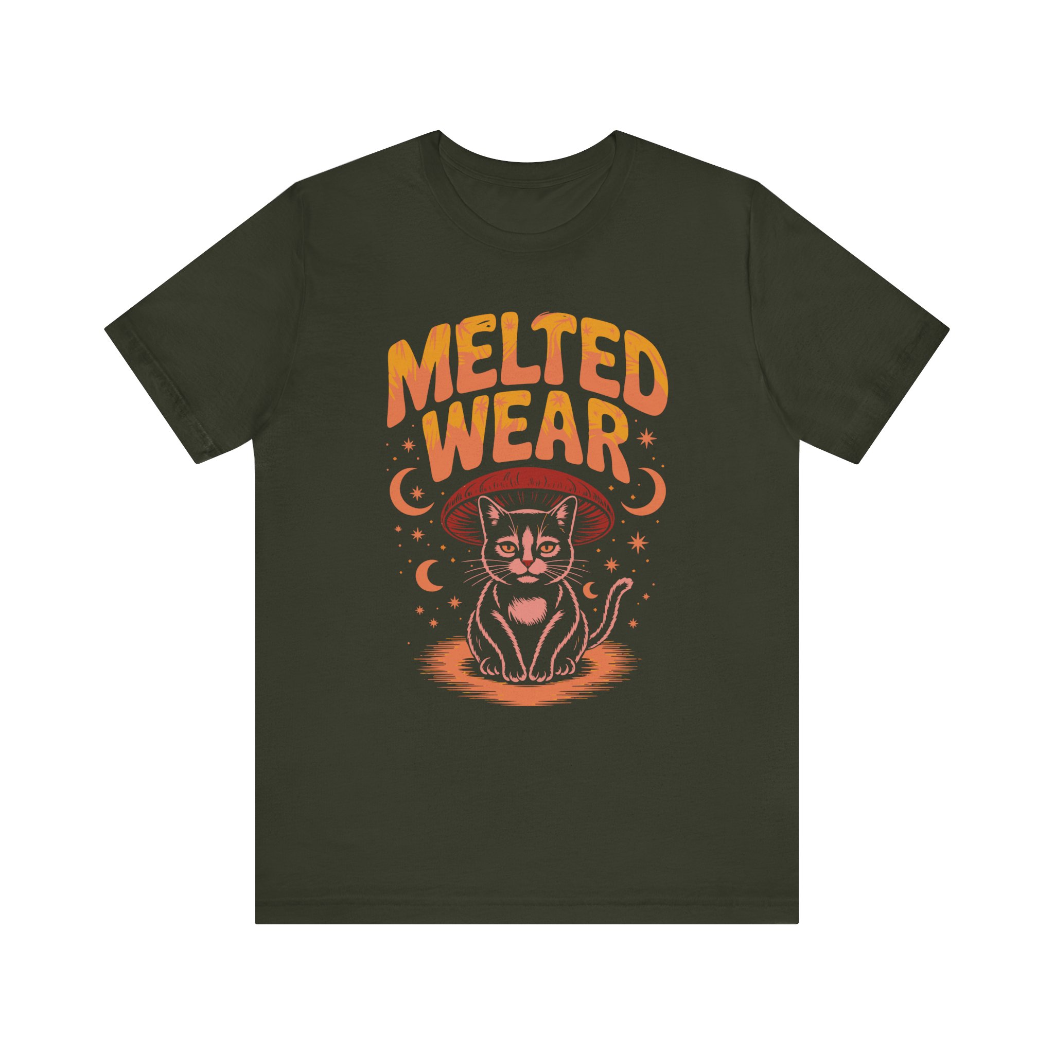 Melted Wear Cat Tee | Unisex Short Sleeve Shirt for Cat Lovers, Cozy Gift, Halloween, Casual Style, Retro Vibe, Fun Graphic - Image 9