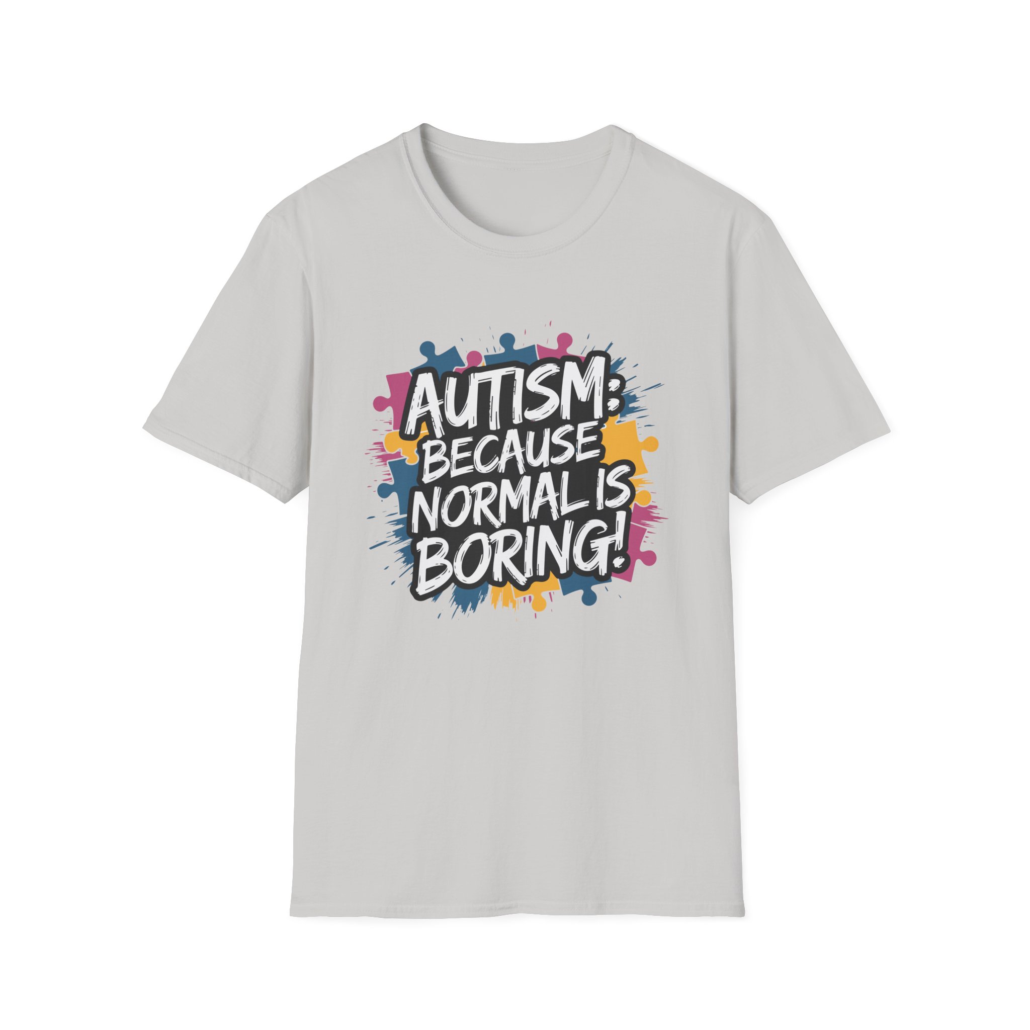 Autism Awareness Softstyle T-Shirt, Unisex Puzzle Piece Tee, Funny Autism Shirt, Gift for Autism Support, Inclusion T-Shirt - Image 9