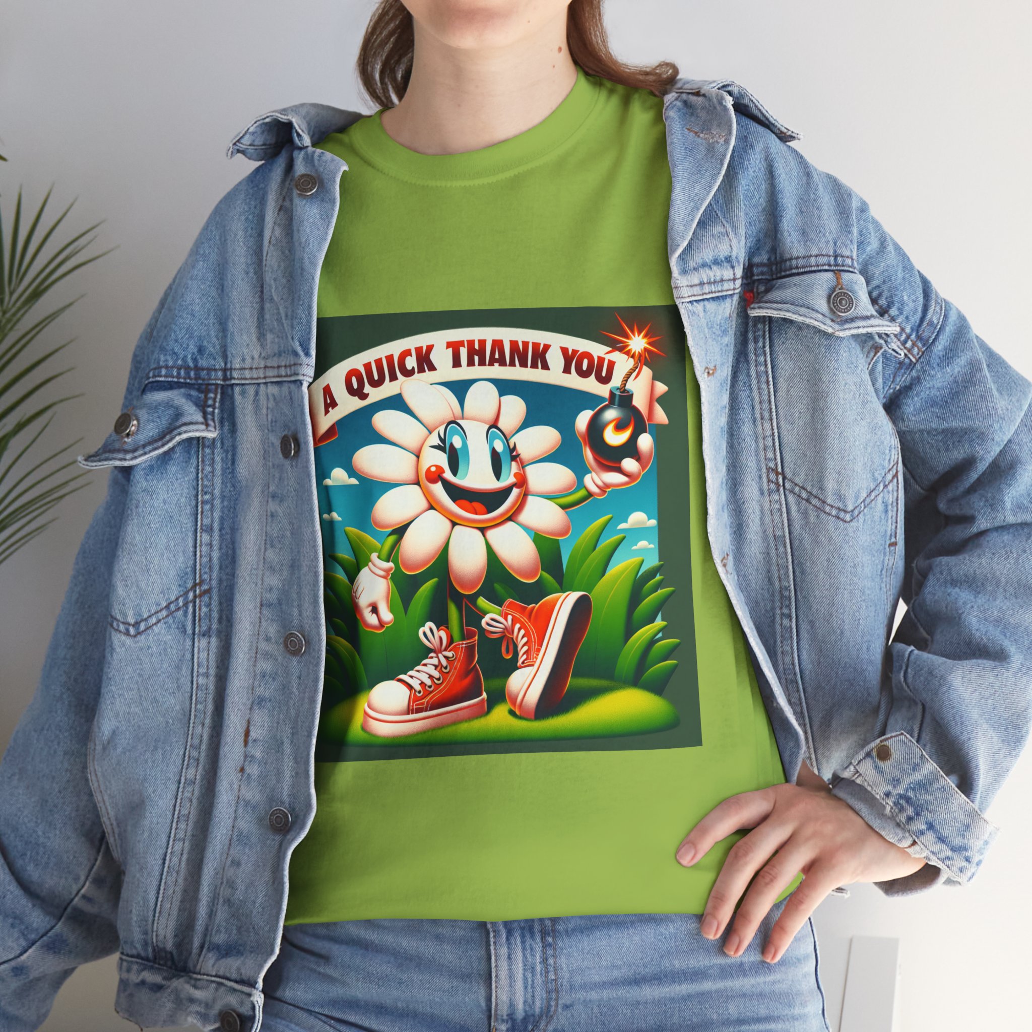 Retro Thank You Flower Tee, Unisex Cotton T-Shirt, Flower Graphic Shirt, Vintage Style Tee, Fun Thank You Gift - Image 45