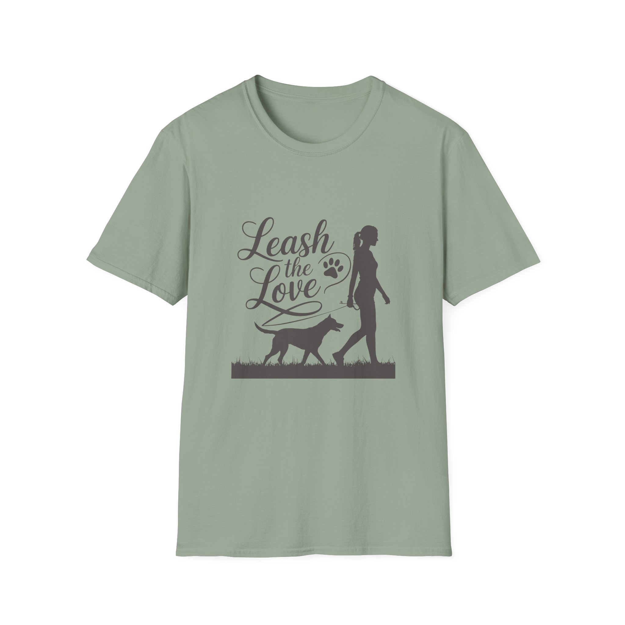 Leash the Love T-Shirt, Pet Lover Gift, Dog Walking Tee, Animal Theme Apparel, Unisex Softstyle Shirt - Image 33