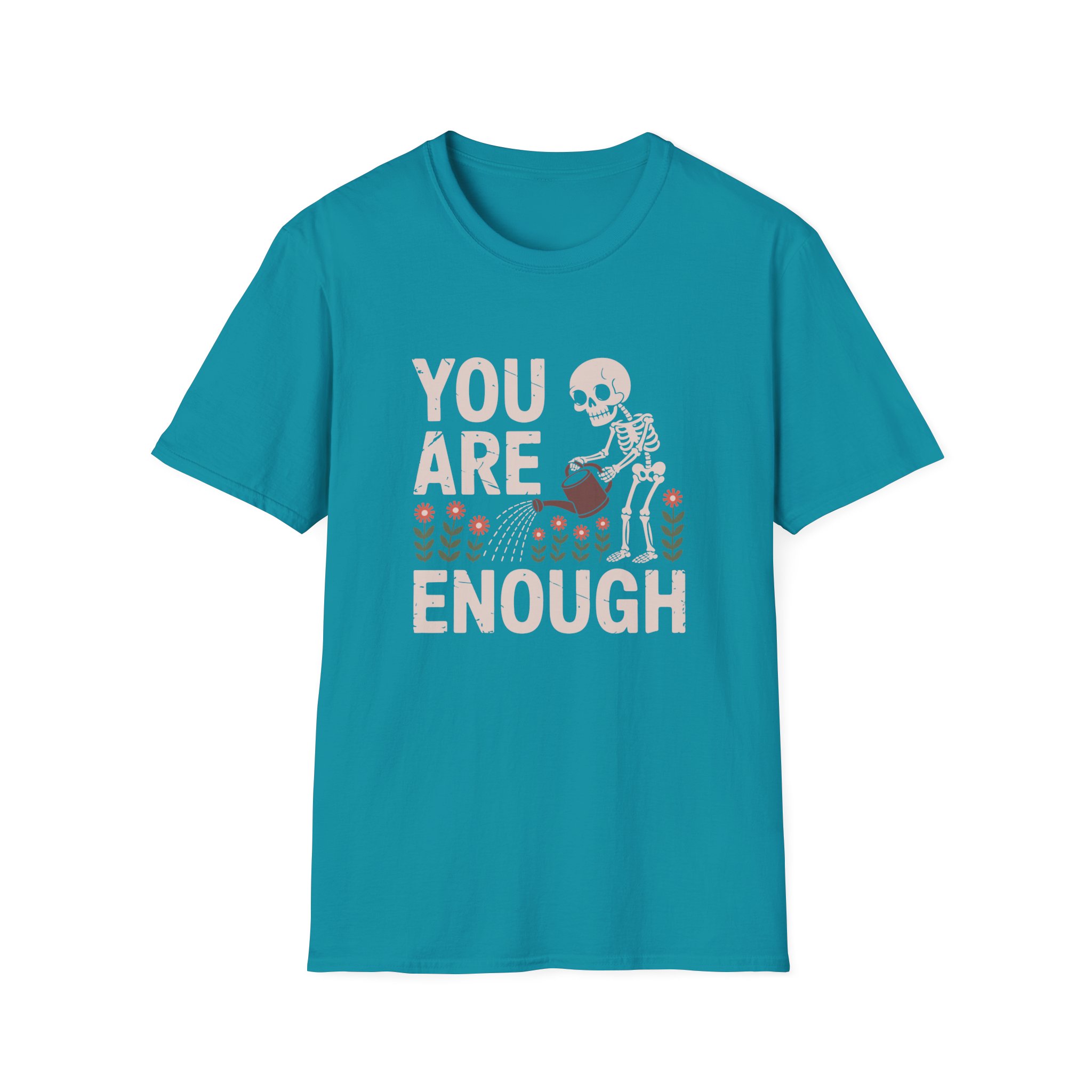 You Are Enough Skeleton T-Shirt, Unisex Tee for Self-Love, Motivational Gift, Casual Wear, Halloween, Affirmation Shirt - Image 41