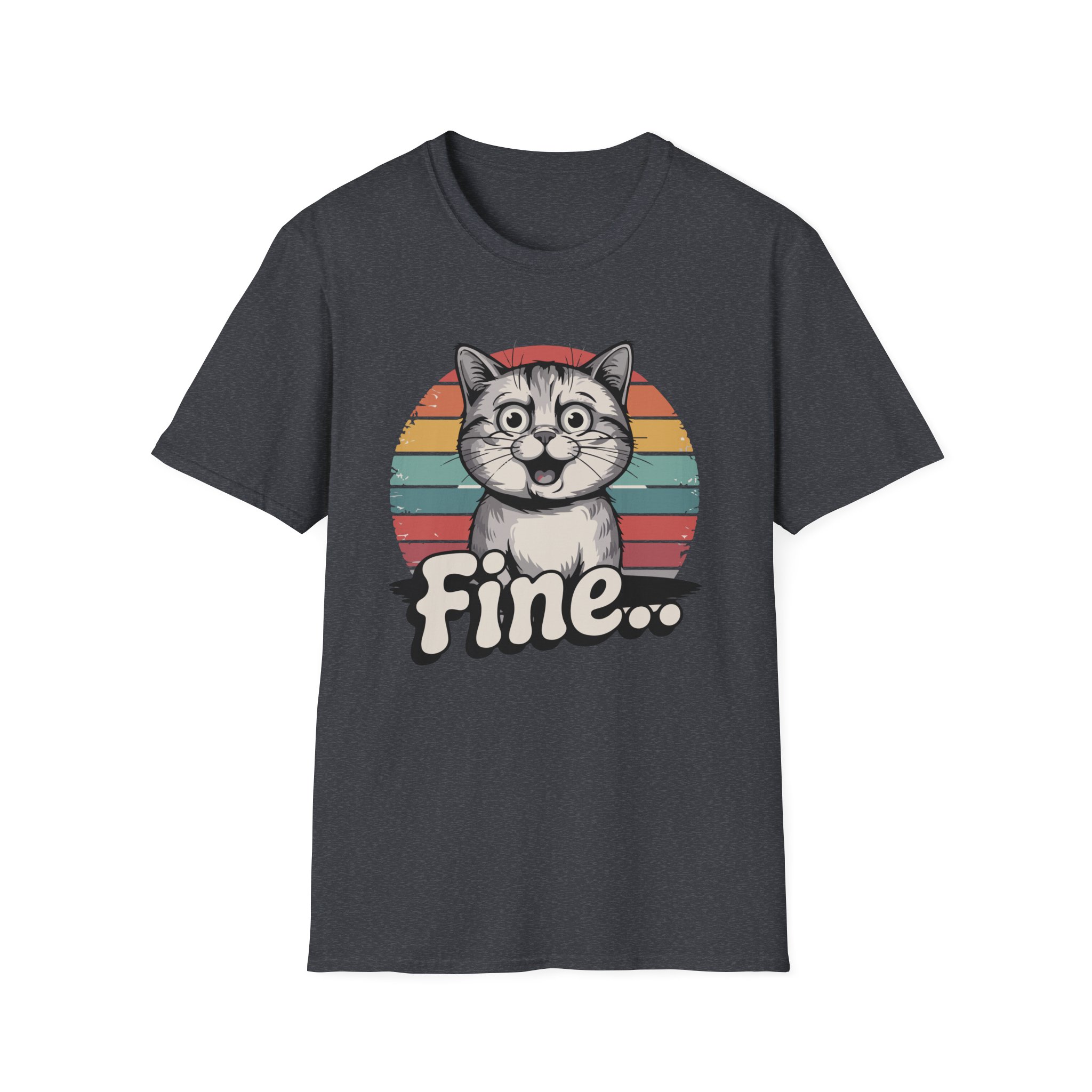 Cat Lover Vintage Fine T-Shirt, Cute Cat Graphic Tee, Unisex Softstyle Top, Perfect Gift for Pet Owners, Casual Wear - Image 37