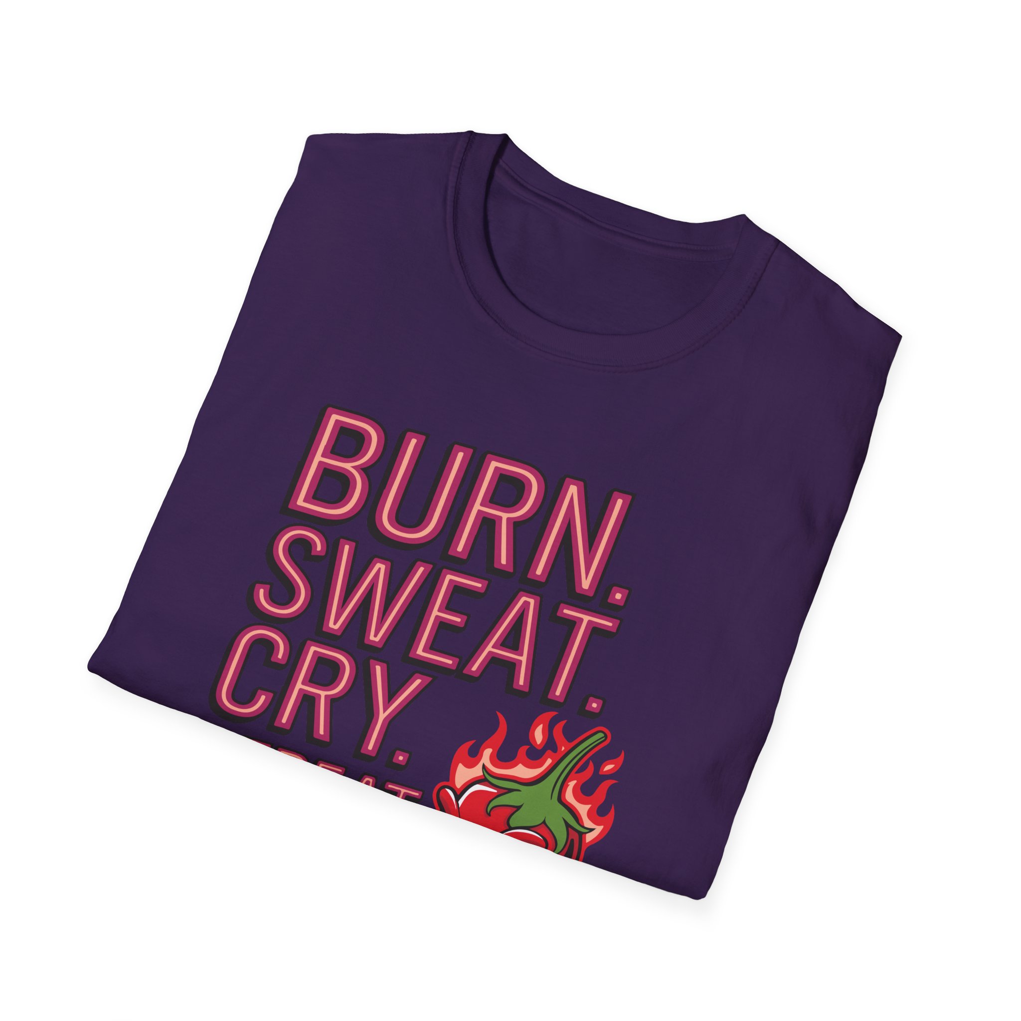 Funny Fitness T-Shirt - "BURN.SWEAT.CRY.REPEAT", Gym Wear, Workout Tee, Motivational Shirt, Activewear - Image 48