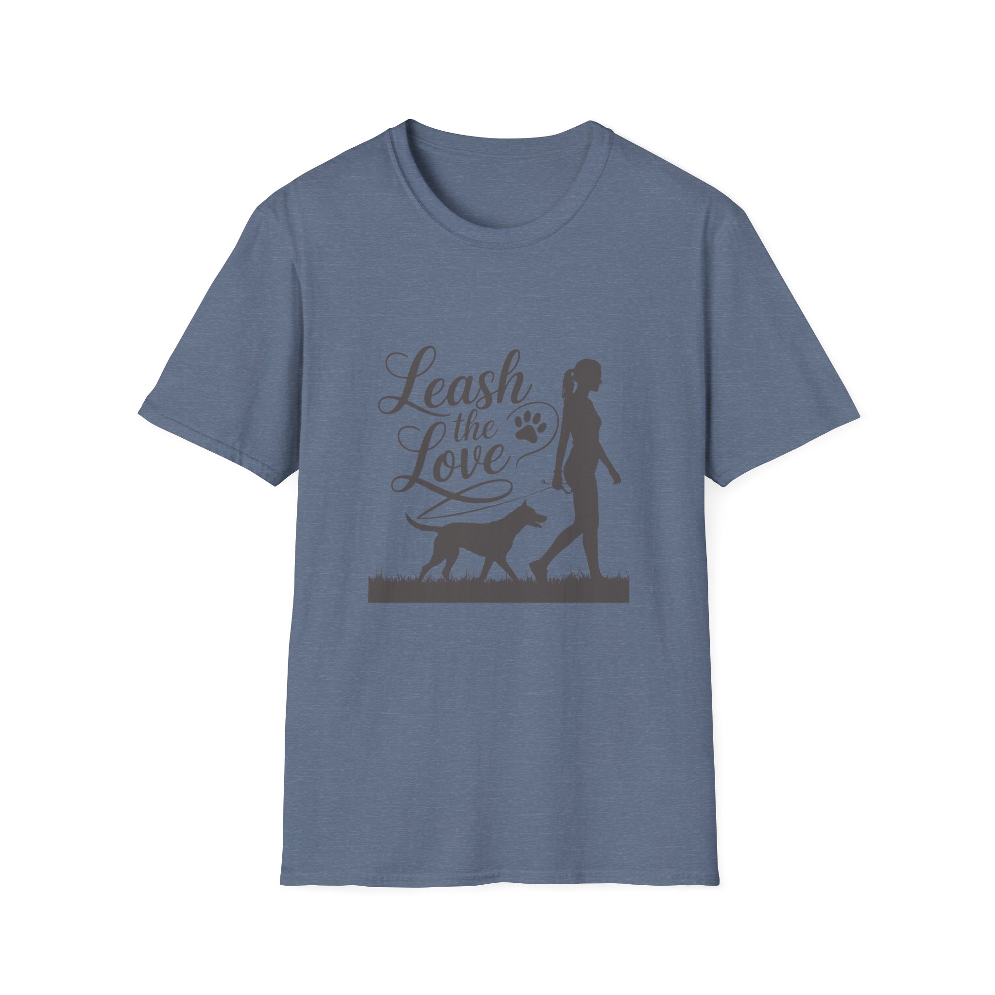 Leash the Love T-Shirt, Pet Lover Gift, Dog Walking Tee, Animal Theme Apparel, Unisex Softstyle Shirt - Image 61