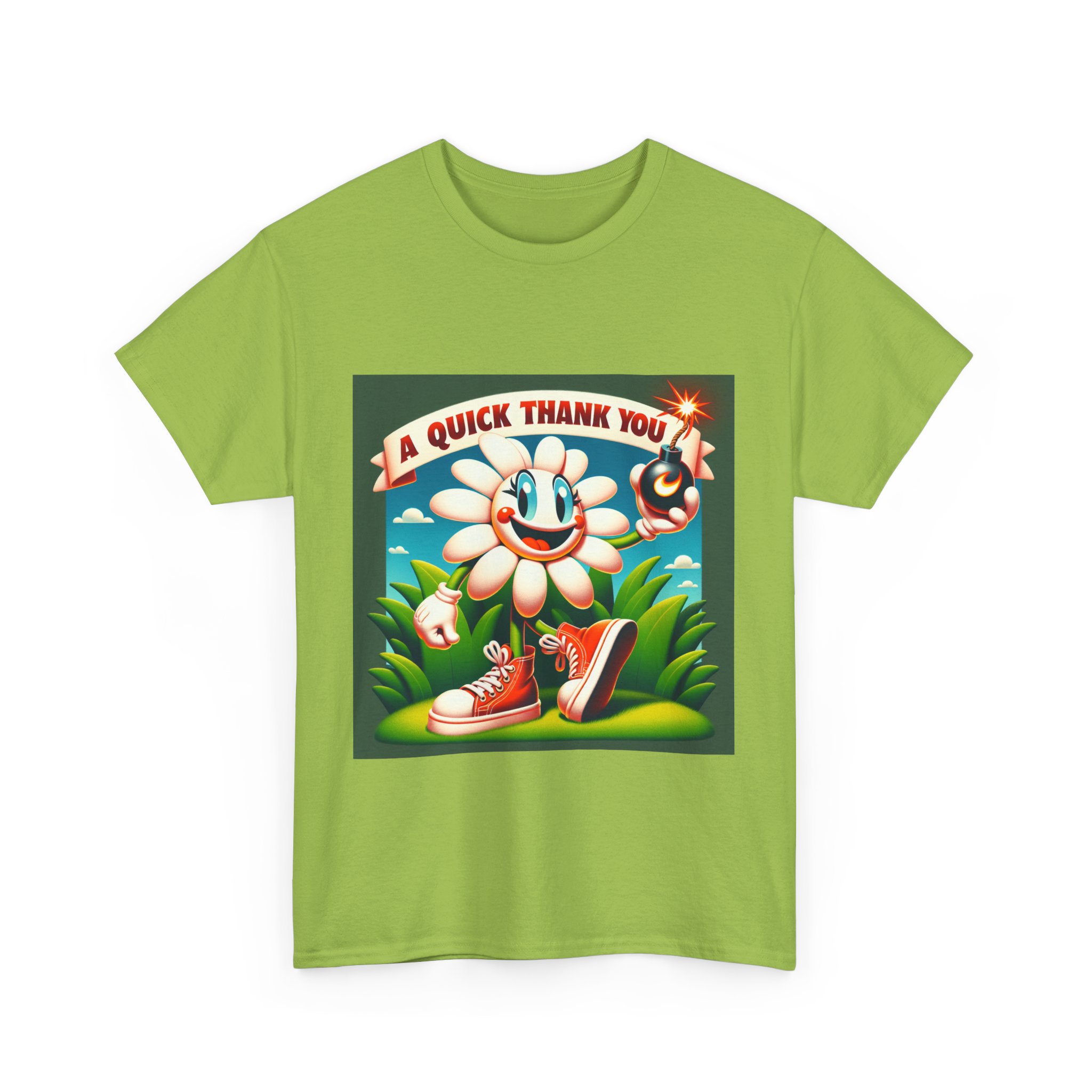 Retro Thank You Flower Tee, Unisex Cotton T-Shirt, Flower Graphic Shirt, Vintage Style Tee, Fun Thank You Gift - Image 43