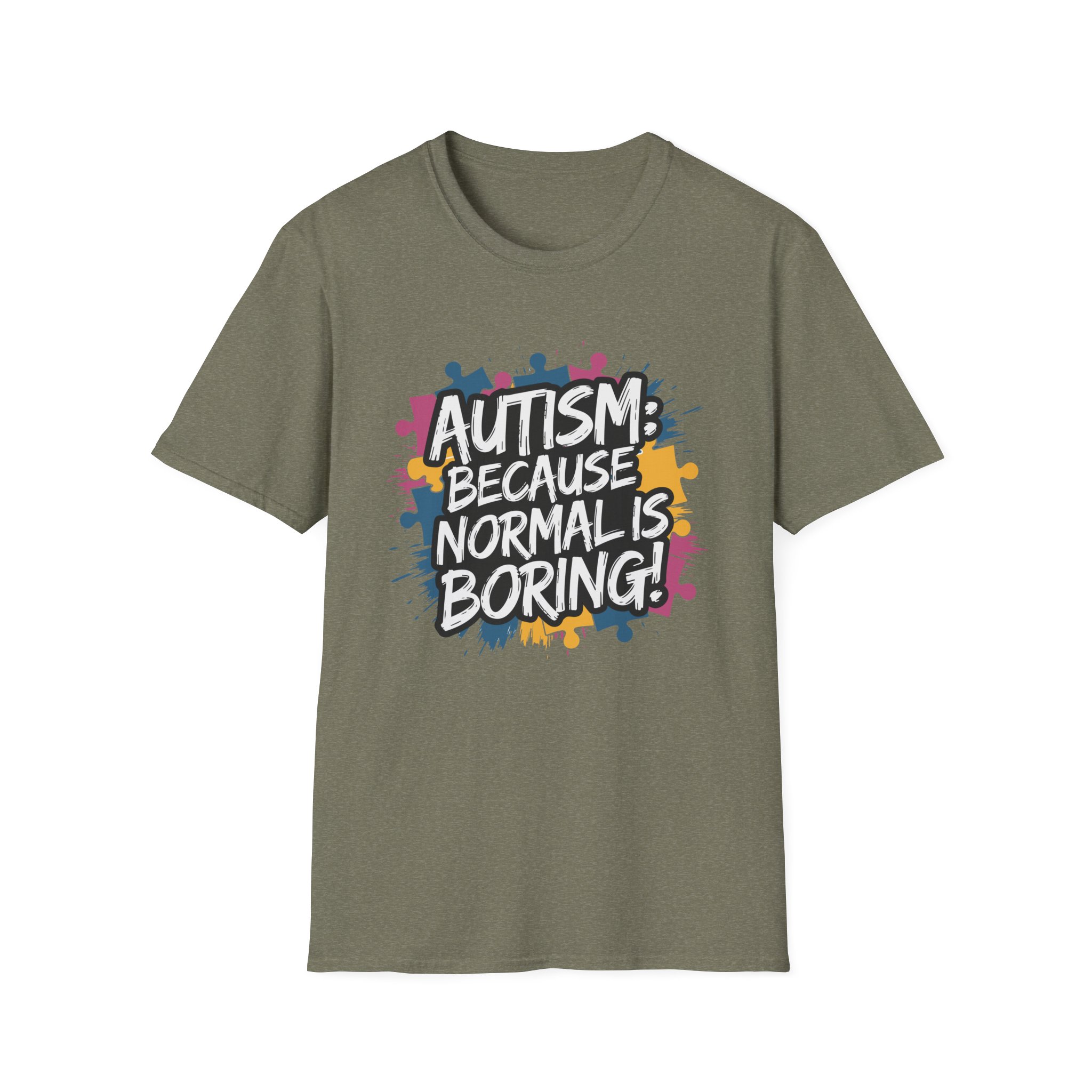 Autism Awareness Softstyle T-Shirt, Unisex Puzzle Piece Tee, Funny Autism Shirt, Gift for Autism Support, Inclusion T-Shirt - Image 29
