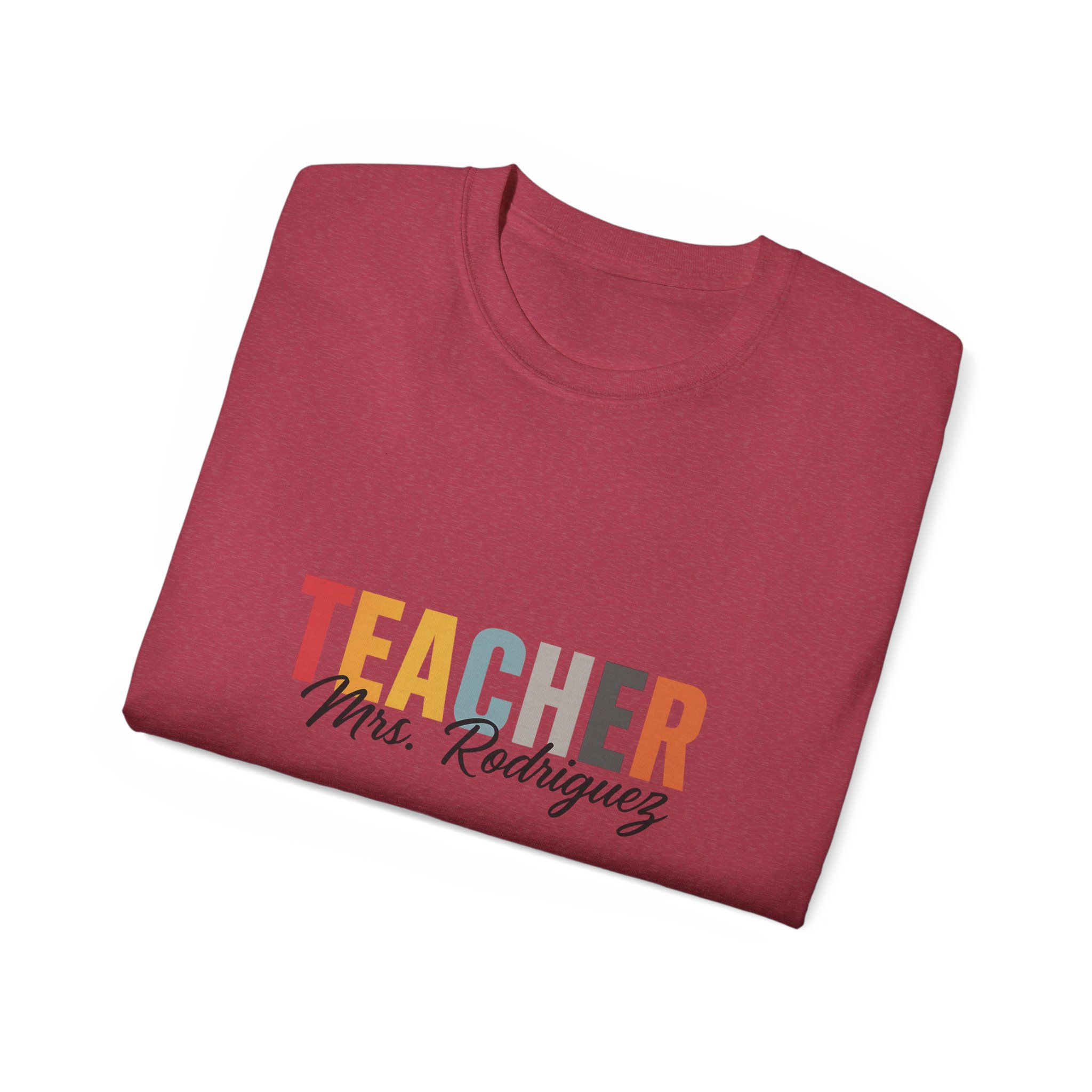 Personalized Teacher Tee for Educators, Great Gift for Teachers, Unisex Cotton Shirt, Back to School Apparel, Teacher's Day - Image 88