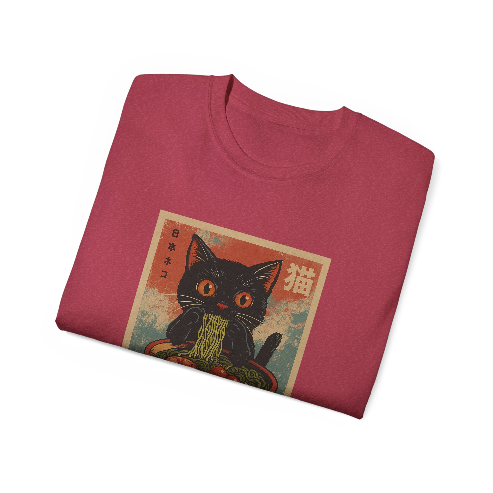 Cute Cat Pasta Unisex Tee, Cat Lover Gift, Kawaii T-Shirt, Graphic Shirt, Unique Graphic Tee - Image 76