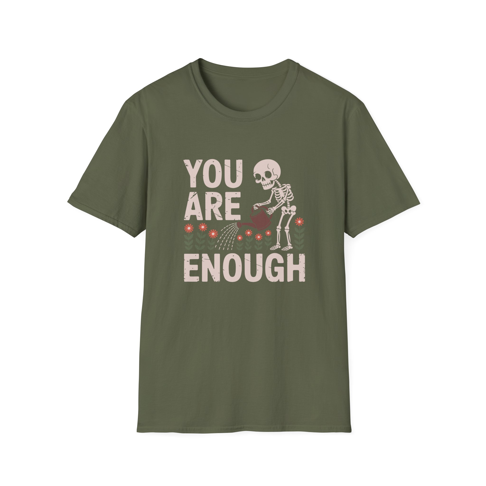 You Are Enough Skeleton T-Shirt, Unisex Tee for Self-Love, Motivational Gift, Casual Wear, Halloween, Affirmation Shirt - Image 13