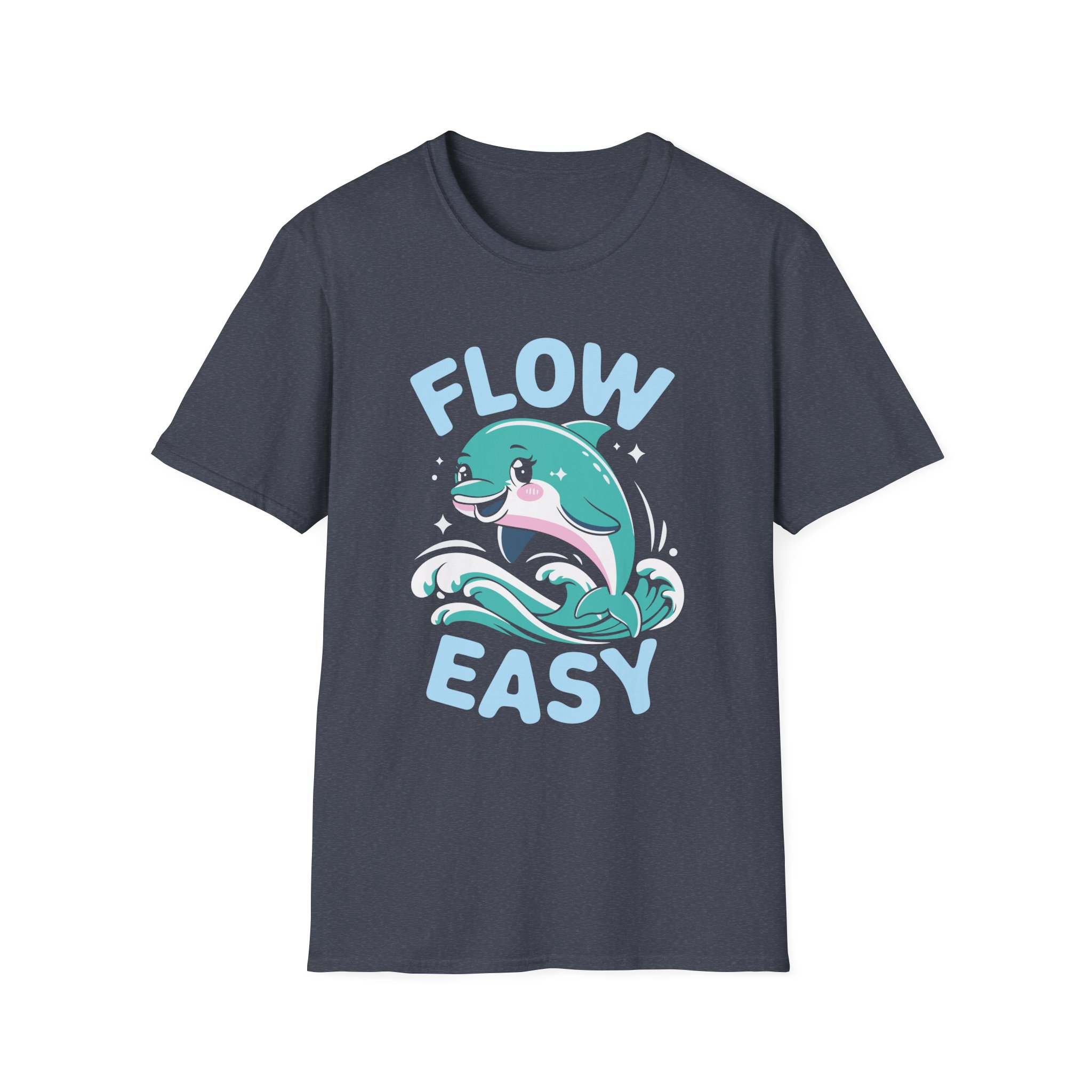 Charming Dolphin T-Shirt - Flow Easy, Fun Gift, Ocean Lover Apparel, Relaxed Fit, Summer Vibes, Casual Wear - Image 49