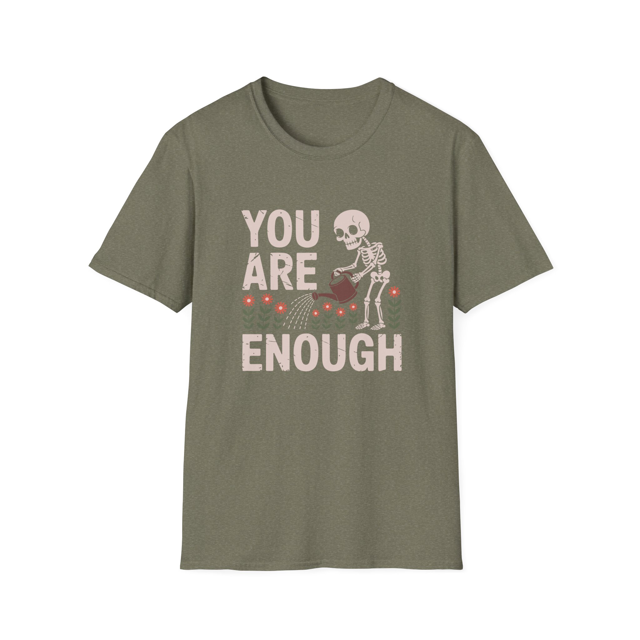 You Are Enough Skeleton T-Shirt, Unisex Tee for Self-Love, Motivational Gift, Casual Wear, Halloween, Affirmation Shirt - Image 9
