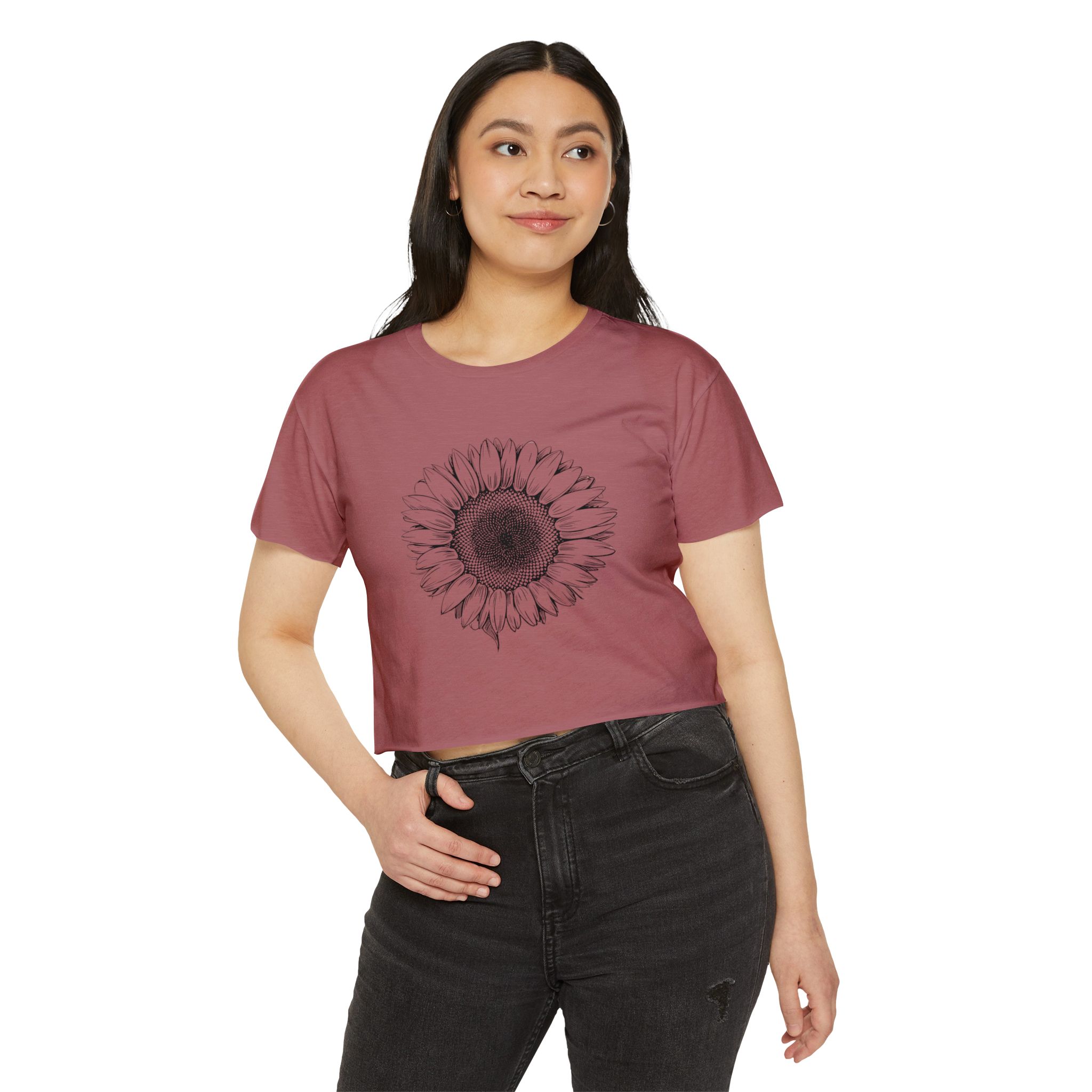 Sunflower Women's Festival Crop Top | Boho Chic Tee for Summer Events, Music Festivals, Beach Days, Casual Wear - Image 31