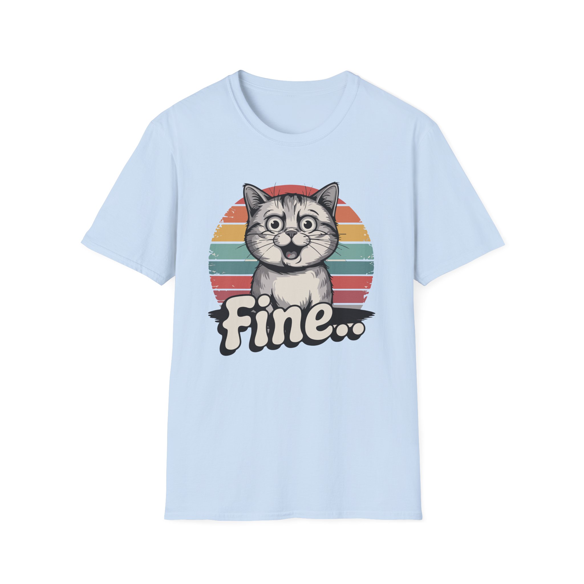 Cat Lover Vintage Fine T-Shirt, Cute Cat Graphic Tee, Unisex Softstyle Top, Perfect Gift for Pet Owners, Casual Wear - Image 25