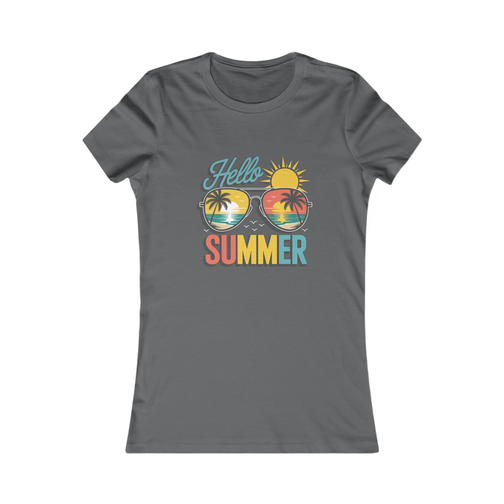 Hello Summer Women's Tee, Summer T-Shirt, Vacation Shirt, Beach Wear, Trendy Graphic Tee - Image 27