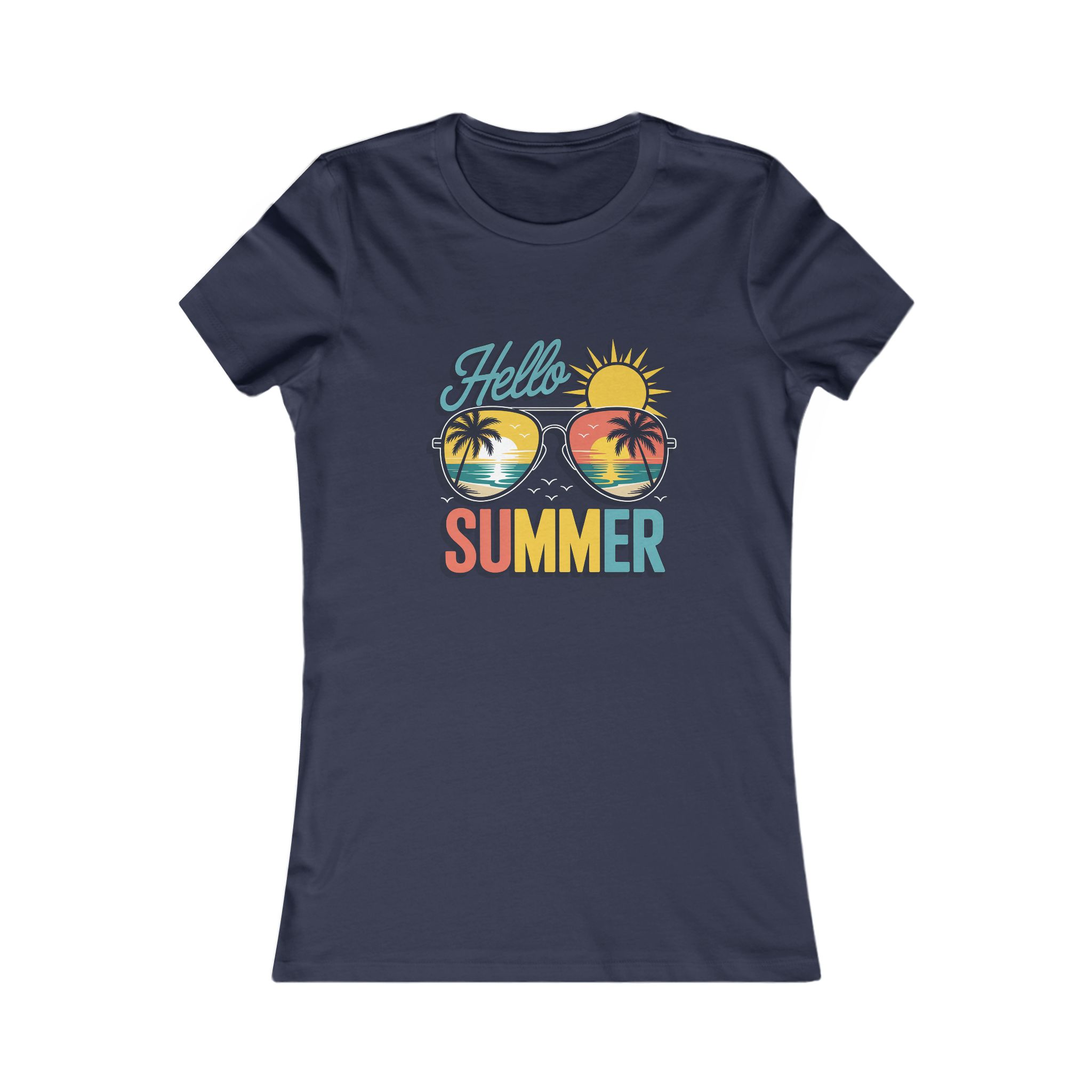 Hello Summer Women's Tee, Summer T-Shirt, Vacation Shirt, Beach Wear, Trendy Graphic Tee - Image 31