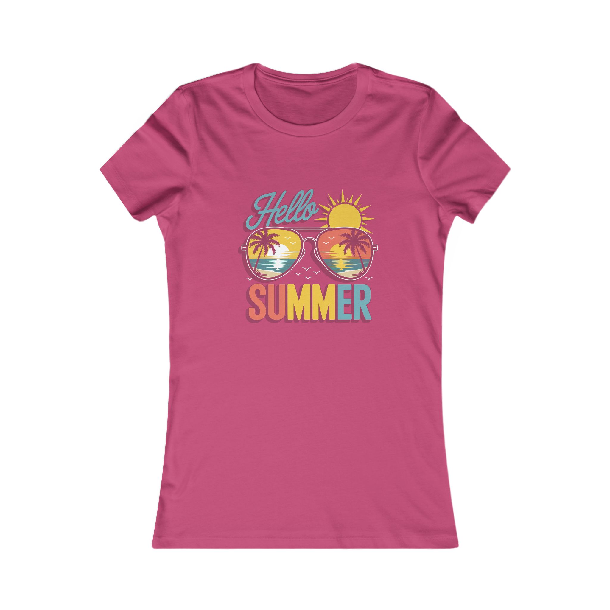 Hello Summer Women's Tee, Summer T-Shirt, Vacation Shirt, Beach Wear, Trendy Graphic Tee - Image 35