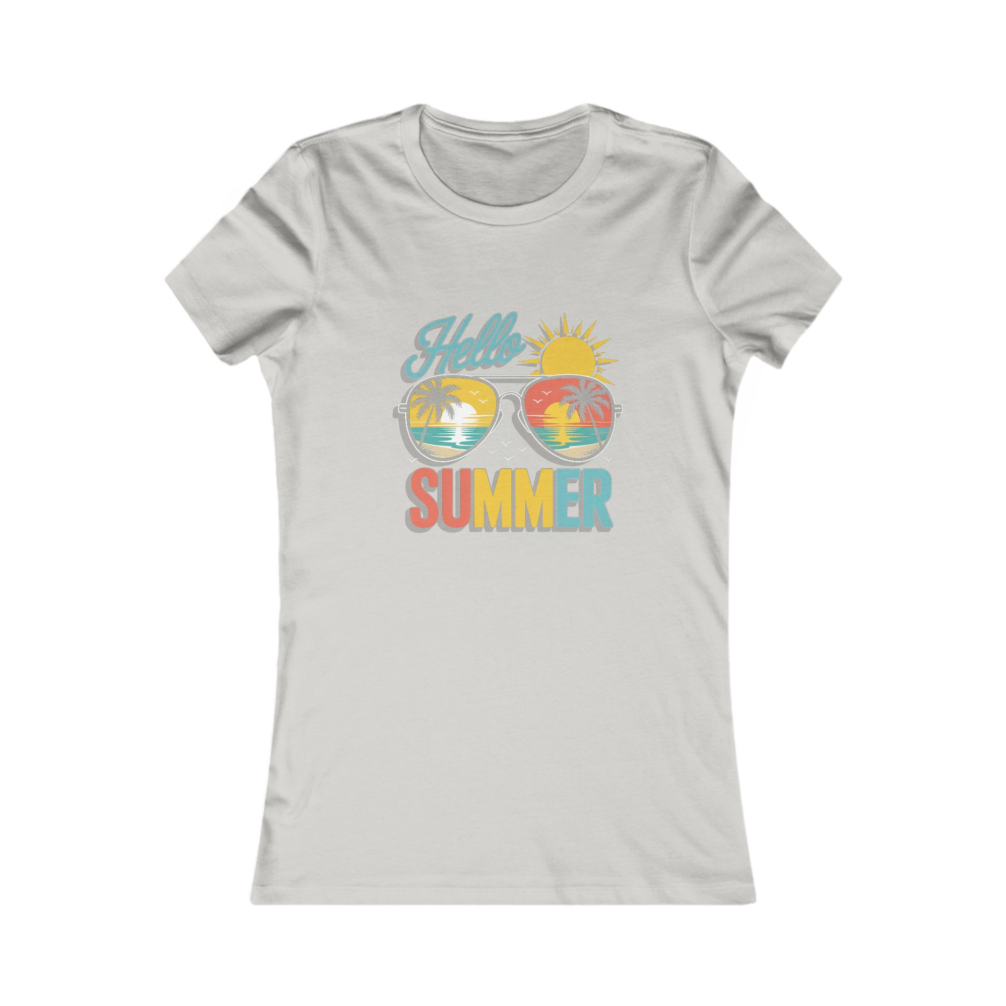 Hello Summer Women's Tee, Summer T-Shirt, Vacation Shirt, Beach Wear, Trendy Graphic Tee - Image 9