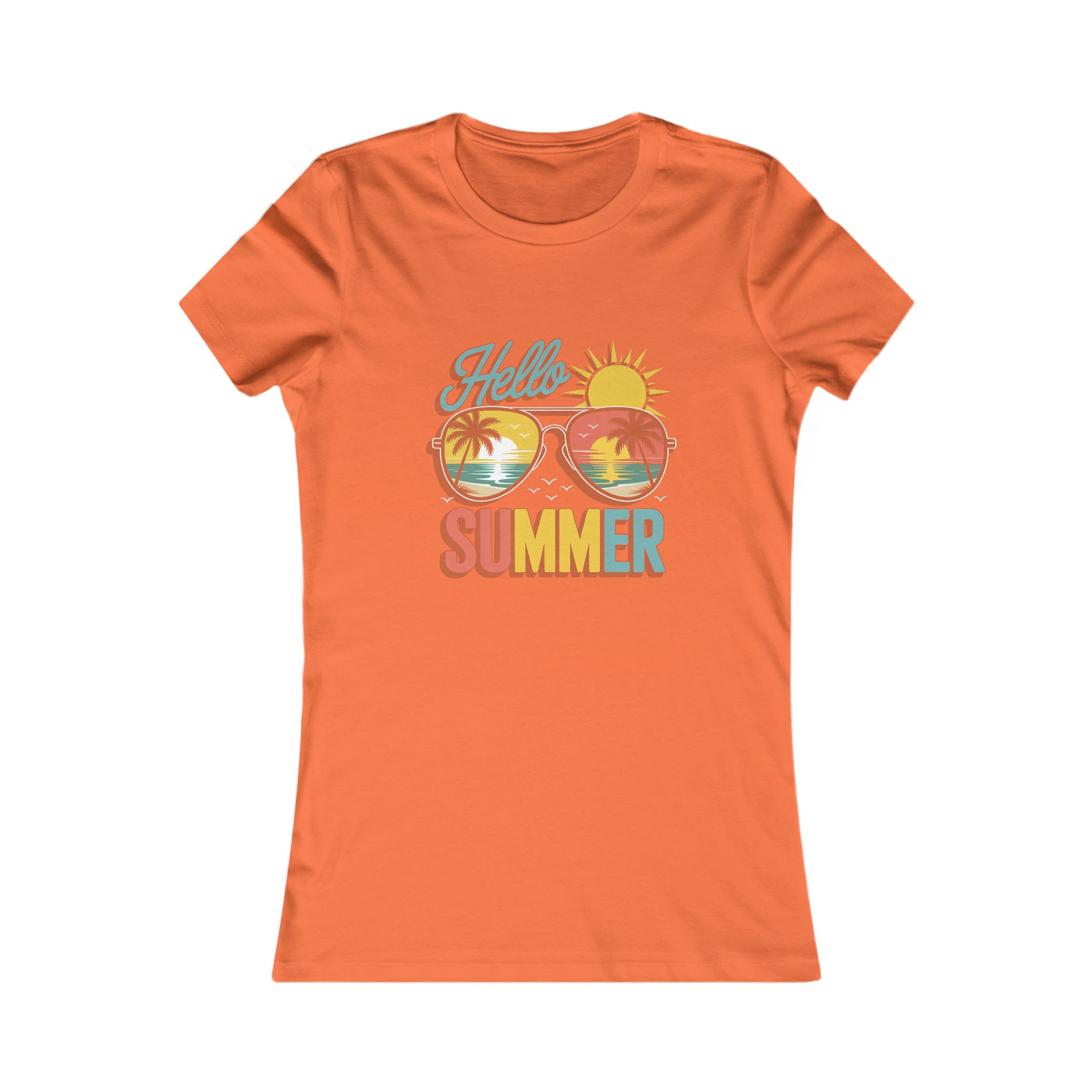 Hello Summer Women's Tee, Summer T-Shirt, Vacation Shirt, Beach Wear, Trendy Graphic Tee - Image 3