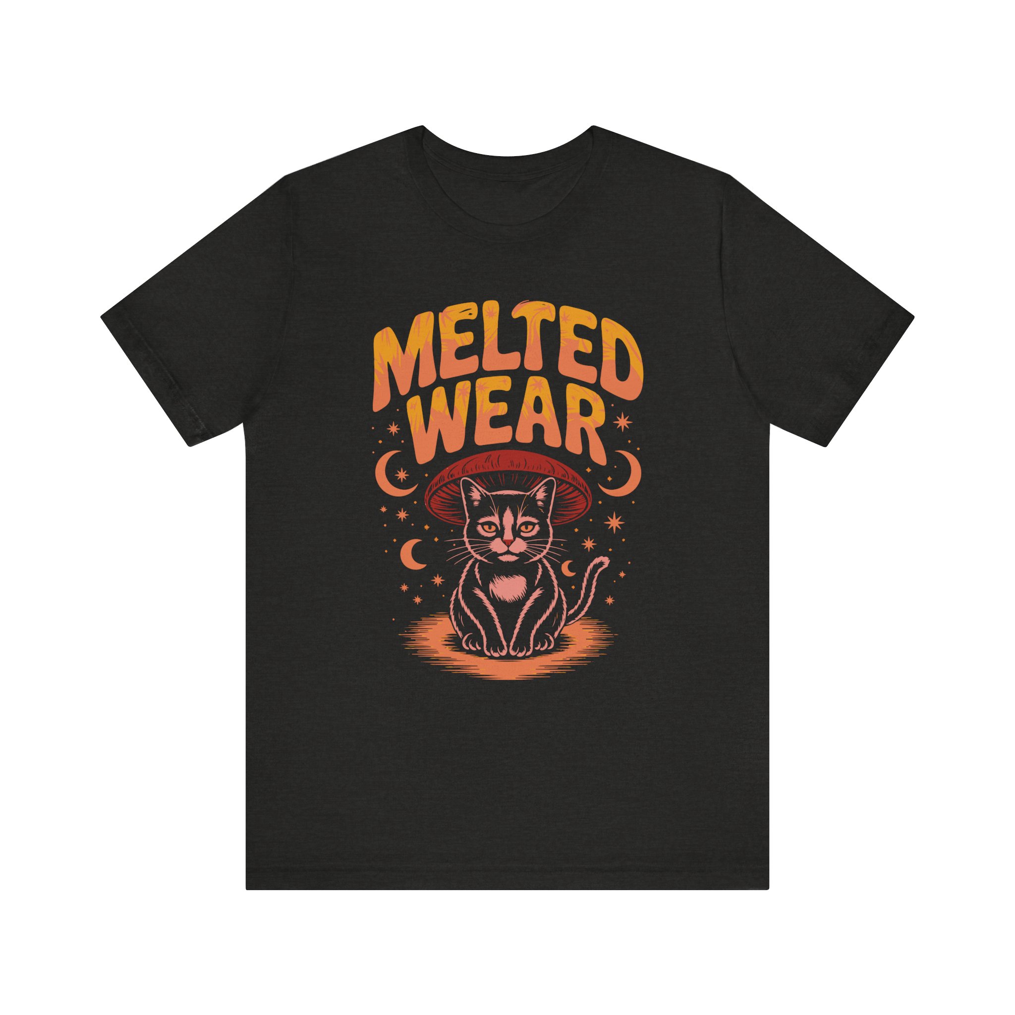 Melted Wear Cat Tee | Unisex Short Sleeve Shirt for Cat Lovers, Cozy Gift, Halloween, Casual Style, Retro Vibe, Fun Graphic - Image 5