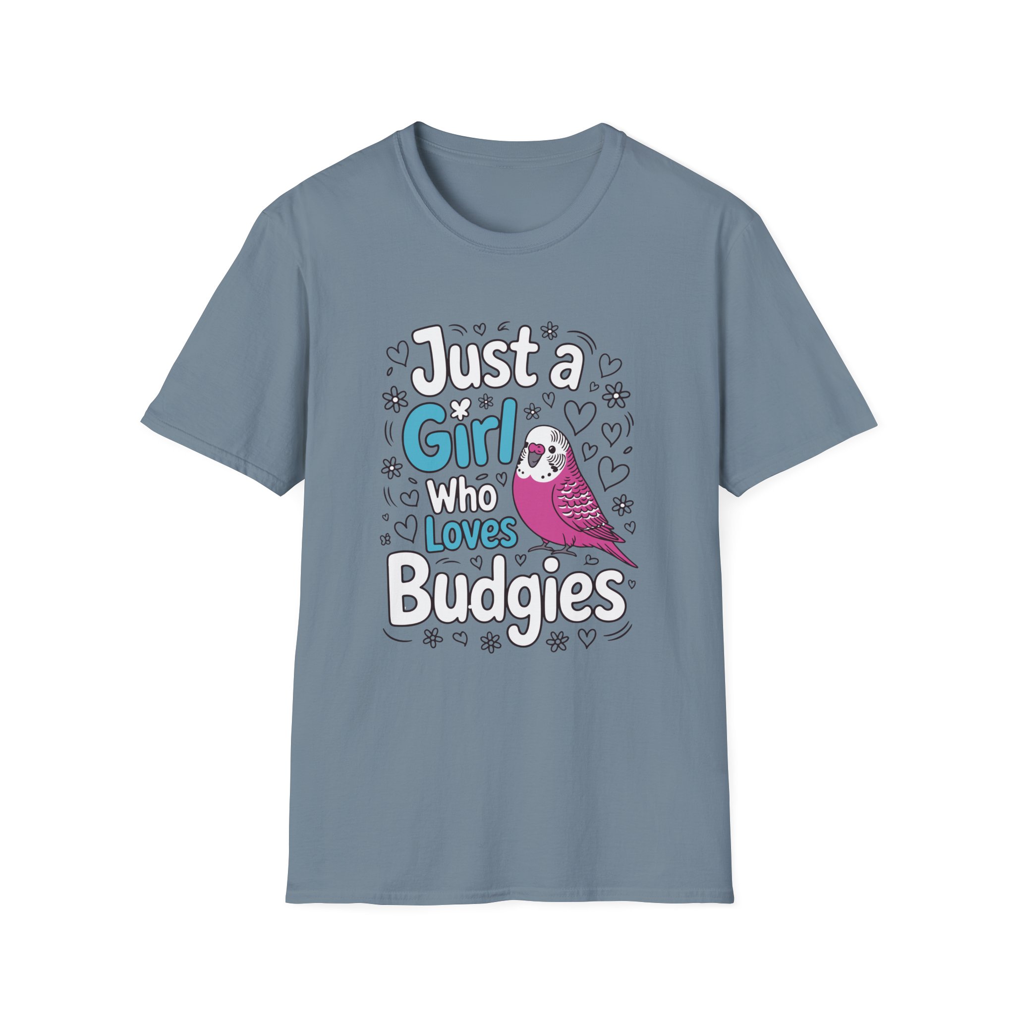 Just a Girl Who Loves Budgies Unisex Softstyle T-Shirt, Bird Lover Gift, Cute Bird Tee, Budgie Shirt, Animal Lover Apparel - Image 49