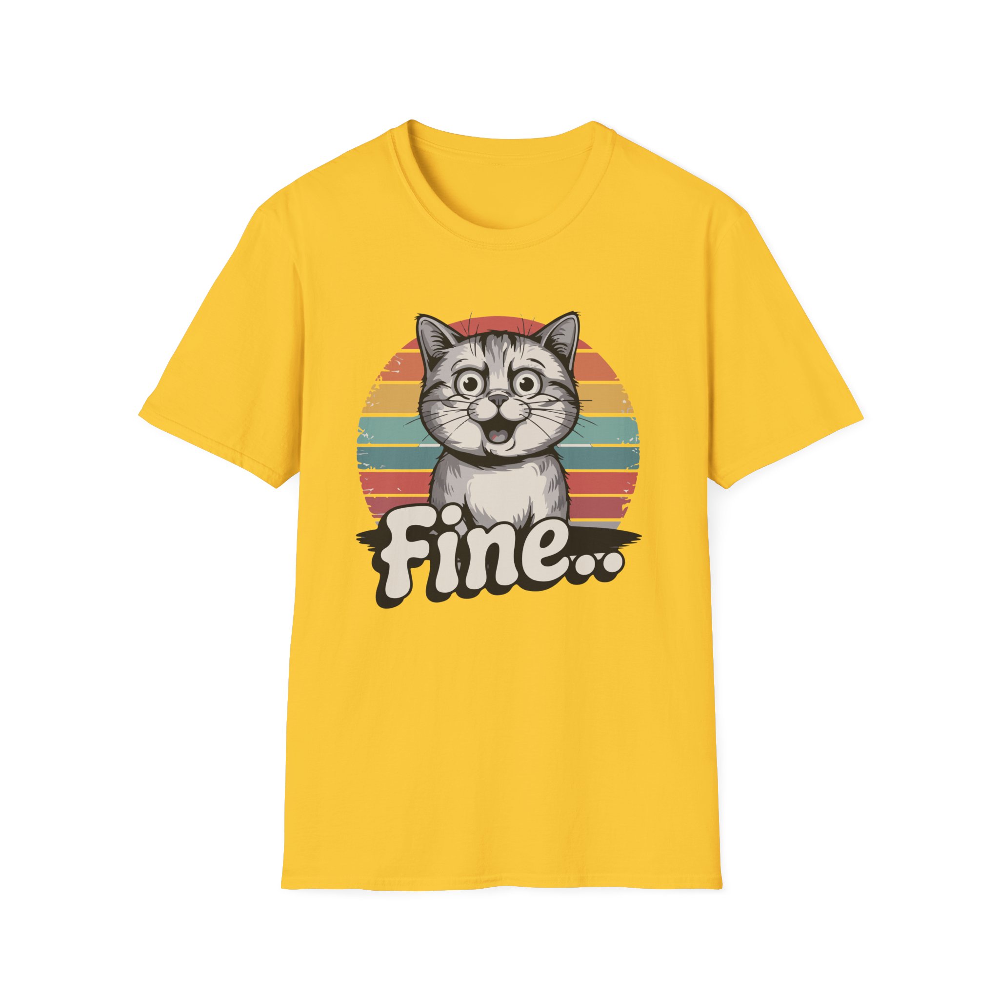 Cat Lover Vintage Fine T-Shirt, Cute Cat Graphic Tee, Unisex Softstyle Top, Perfect Gift for Pet Owners, Casual Wear - Image 13