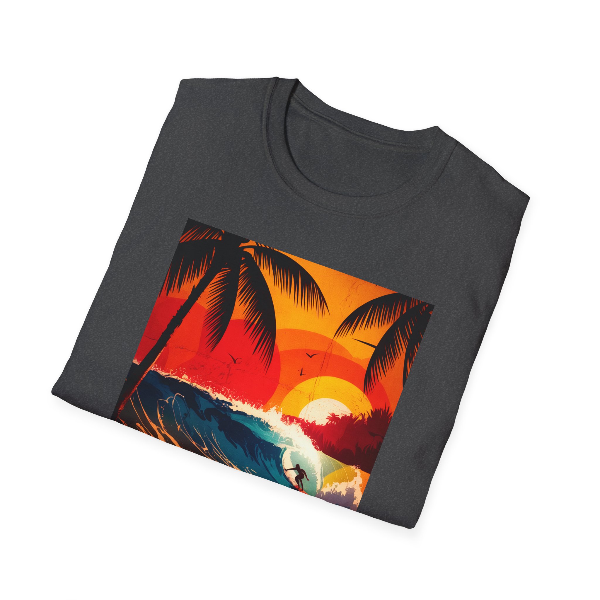Catch the Wave Summer Vibes T-Shirt, Unisex Softstyle Tee, Beachwear, Vacation Essential, Gift for Surfers - Image 20
