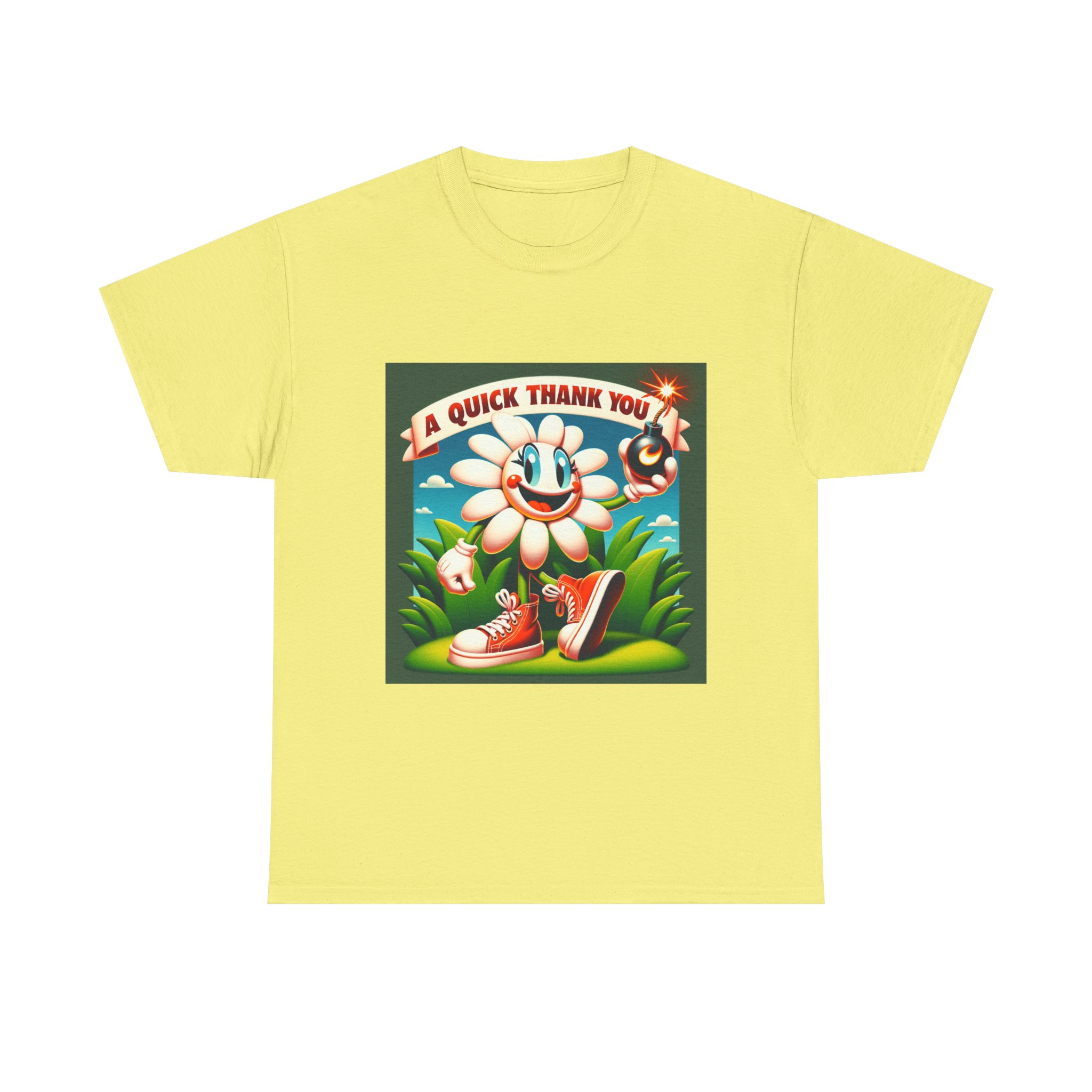 Retro Thank You Flower Tee, Unisex Cotton T-Shirt, Flower Graphic Shirt, Vintage Style Tee, Fun Thank You Gift - Image 26