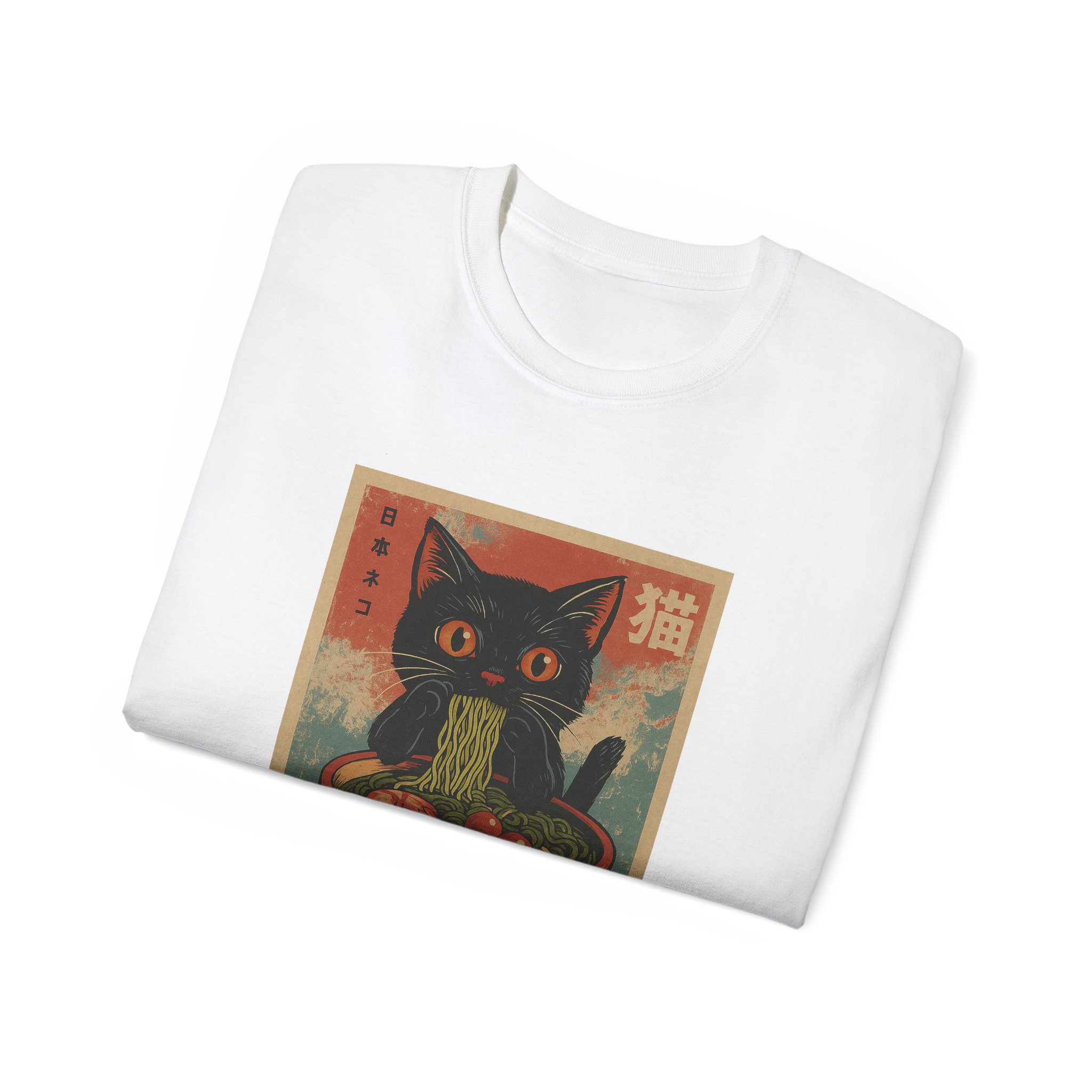 Cute Cat Pasta Unisex Tee, Cat Lover Gift, Kawaii T-Shirt, Graphic Shirt, Unique Graphic Tee - Image 4