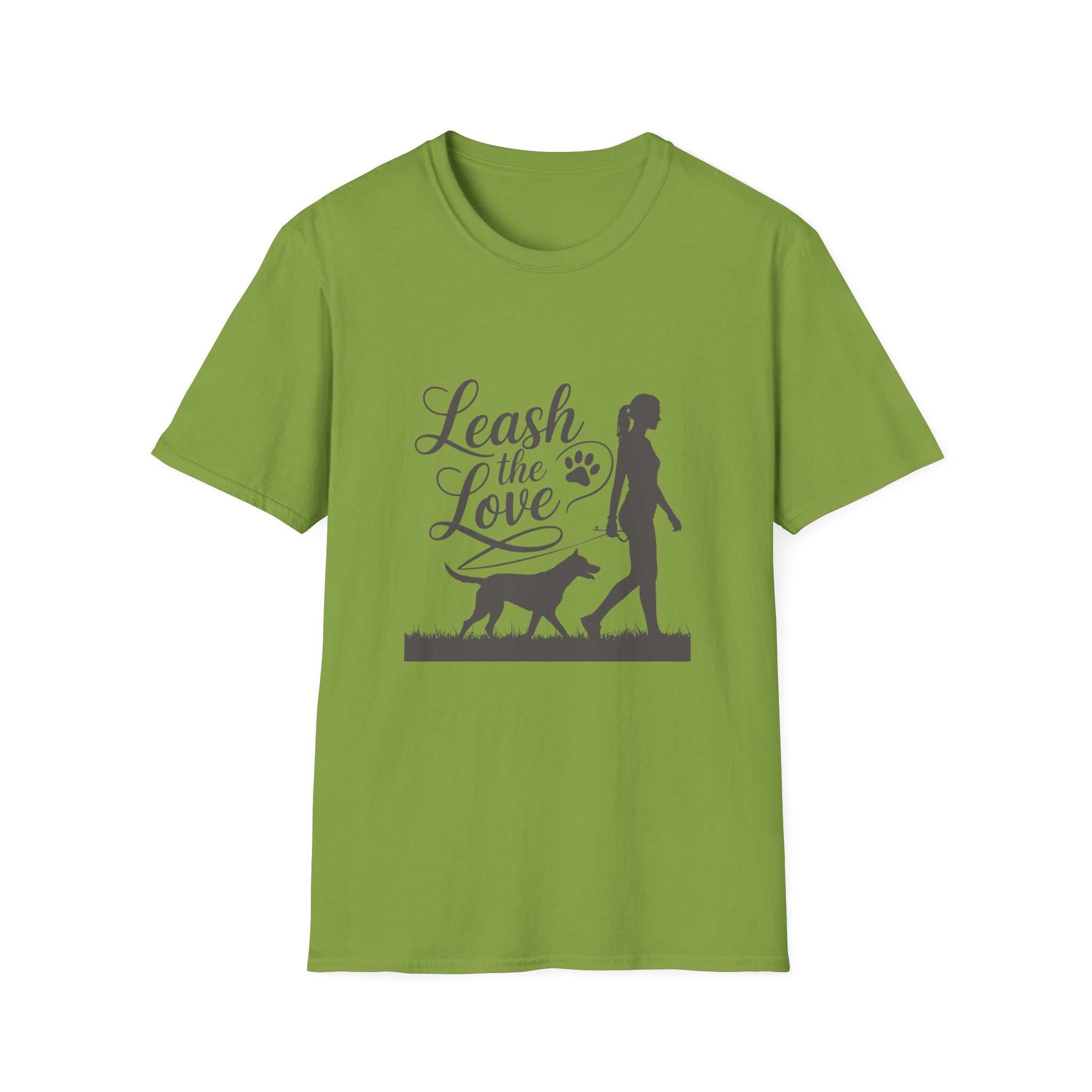 Leash the Love T-Shirt, Pet Lover Gift, Dog Walking Tee, Animal Theme Apparel, Unisex Softstyle Shirt - Image 37