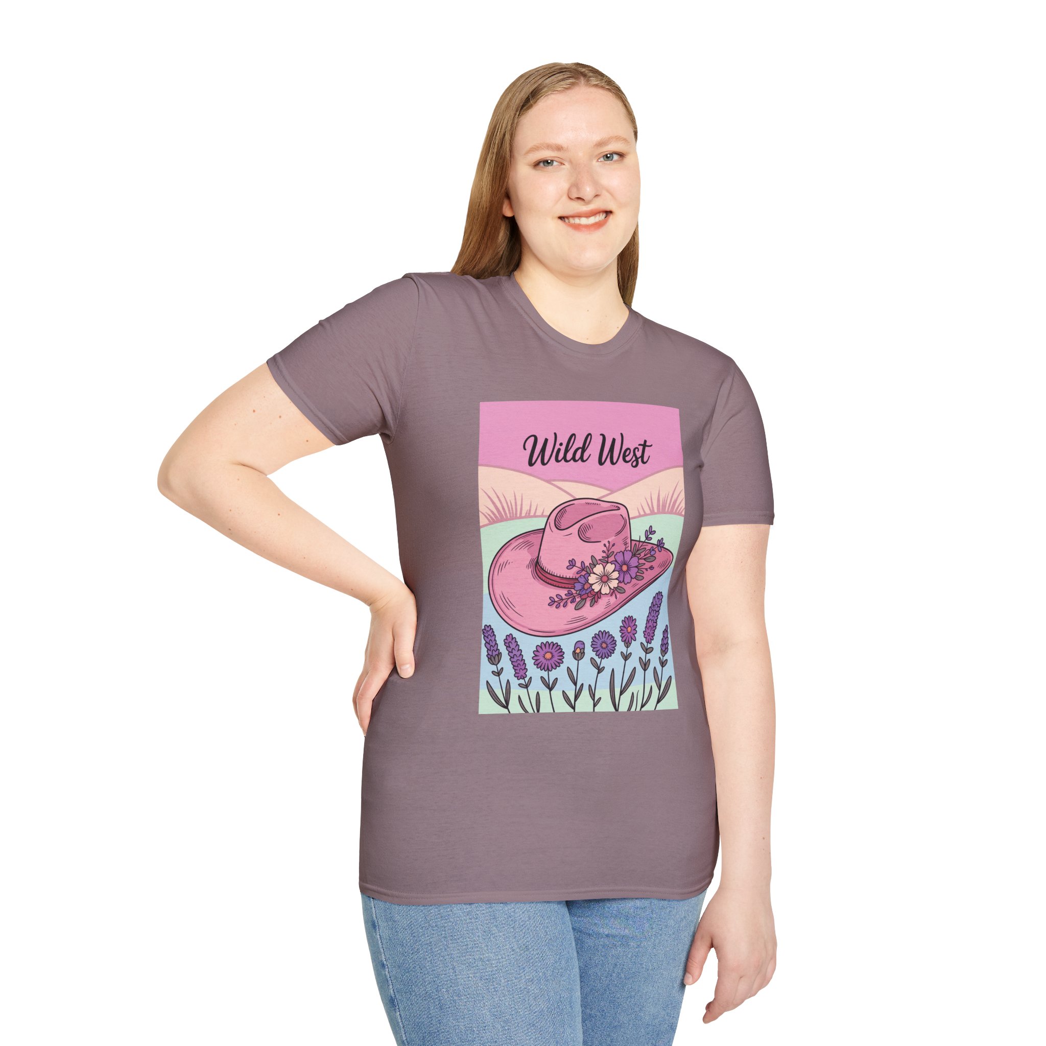 Wild West Floral Unisex Tee | Vintage Cowboy Hat Shirt, Boho Fashion, Western Aesthetic, Casual Summer Wear, Gift for Cowgirl - Image 82