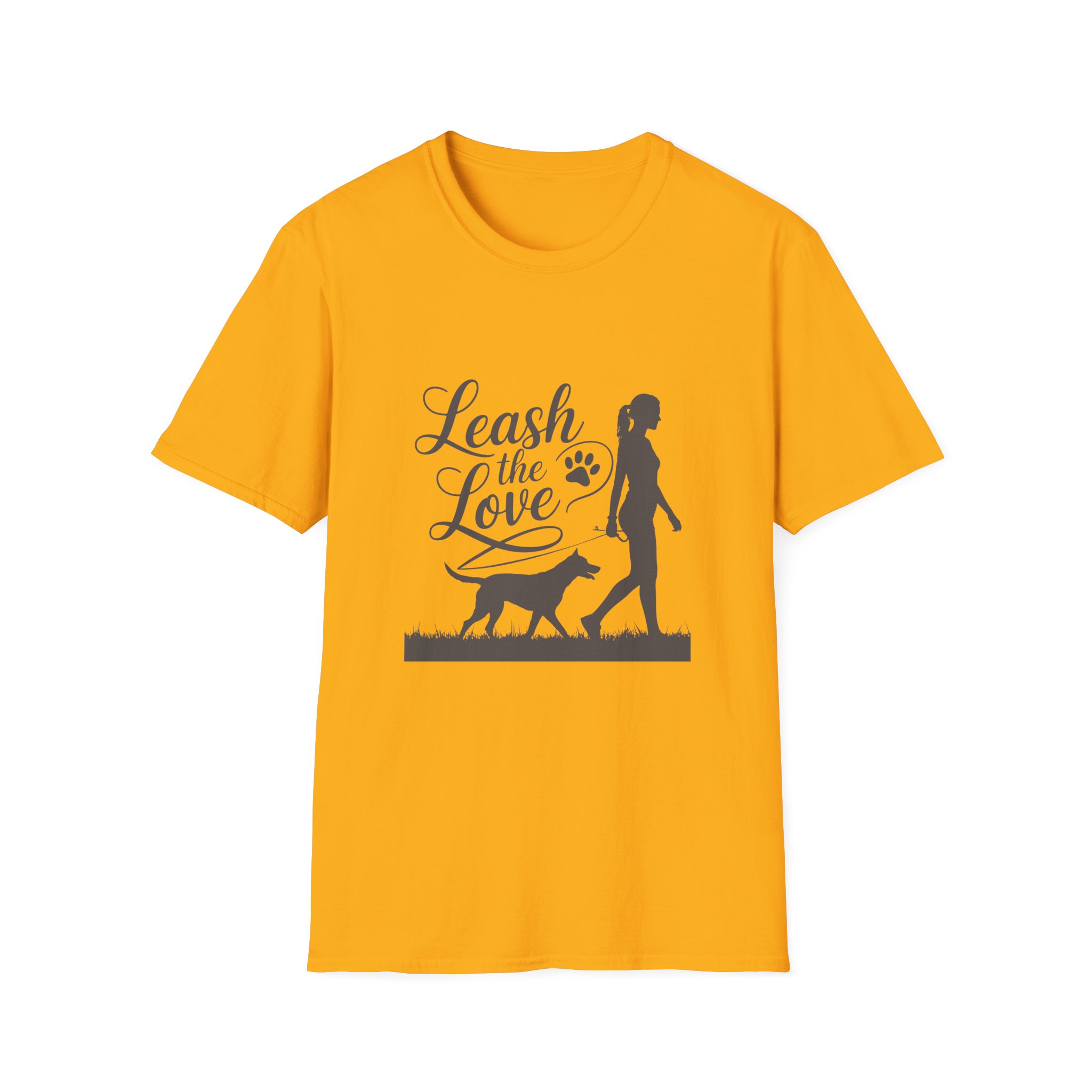 Leash the Love T-Shirt, Pet Lover Gift, Dog Walking Tee, Animal Theme Apparel, Unisex Softstyle Shirt - Image 13