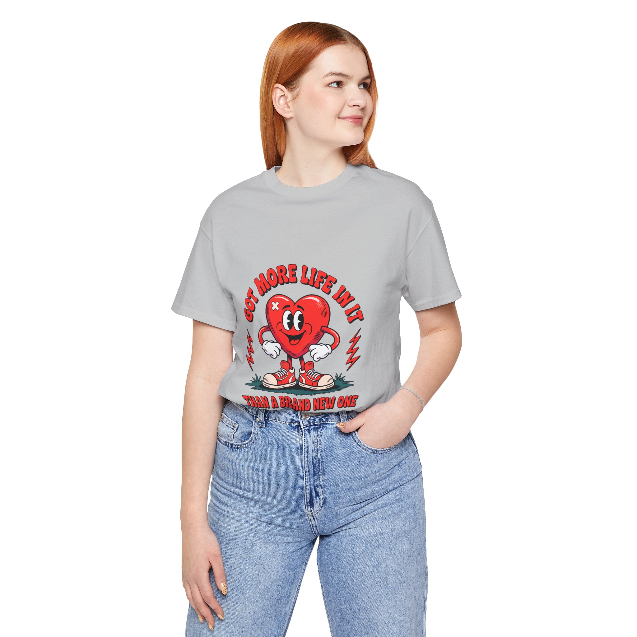 Vintage Comic Heart Tee - More Life Than Brand New, Unisex T-Shirt, Graphic Tee, Gift for Him/Her, Retro Style, Valentine's Day, Casual Wear - Image 29