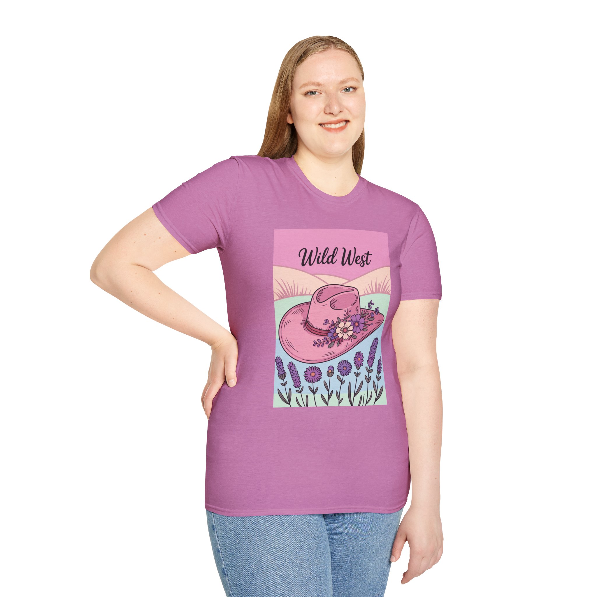 Wild West Floral Unisex Tee | Vintage Cowboy Hat Shirt, Boho Fashion, Western Aesthetic, Casual Summer Wear, Gift for Cowgirl - Image 75